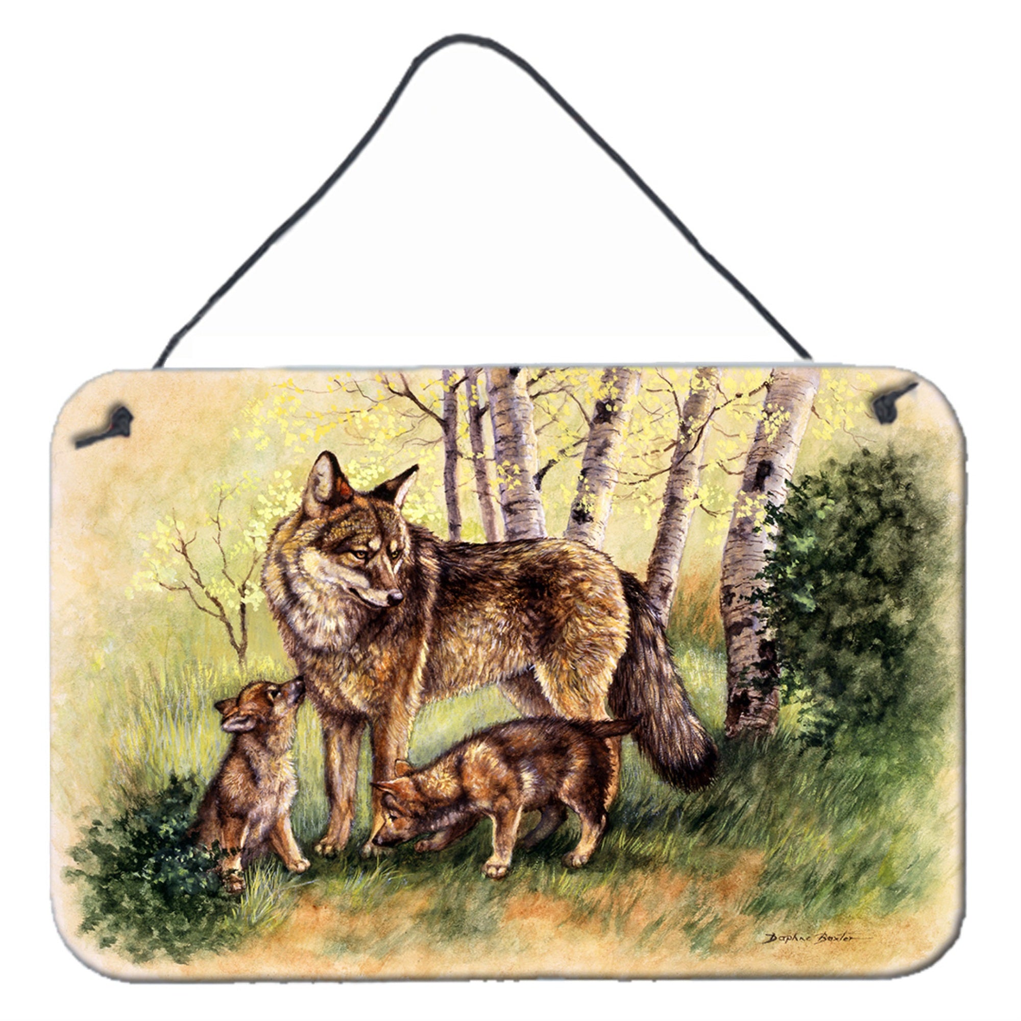 'Caroline'S Treasures Wolf Wolves By Daphne Baxter Wall Or Door Hanging Prints Bdba0115Ds812, 8Hx12W''