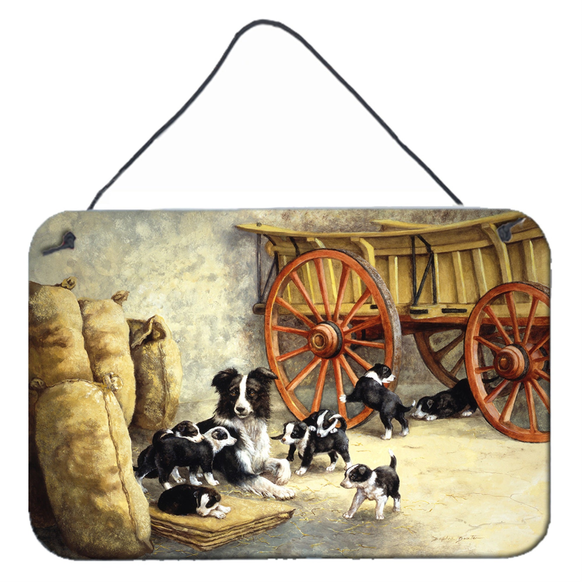 'Caroline'S Treasures Border Collie Dog Litter Wall Or Door Hanging Prints Bdba0118Ds812, 8Hx12W''