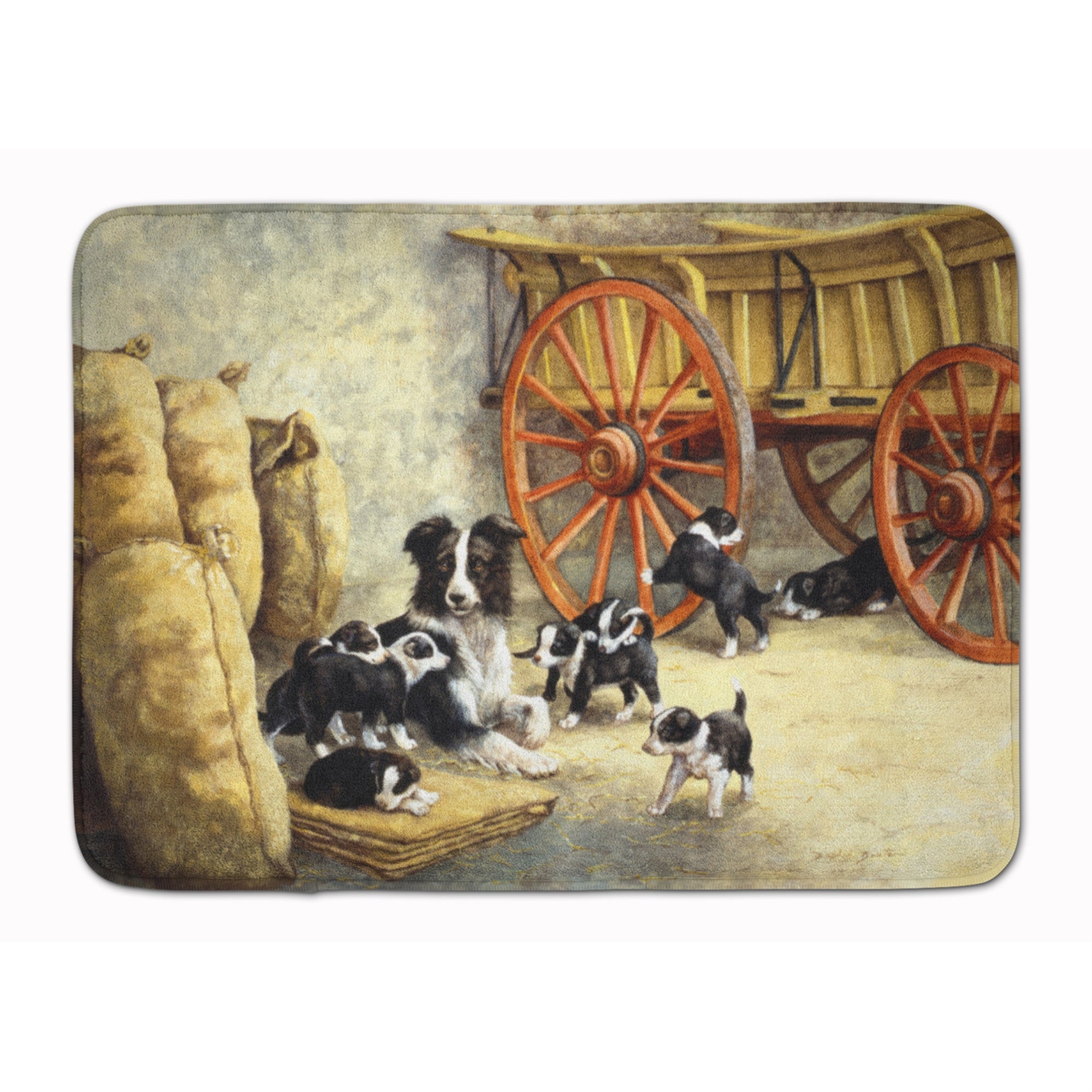 'Caroline'S Treasures Border Collie Dog Litter Floor Mat, 19'''' X 27'''', Multicolor''