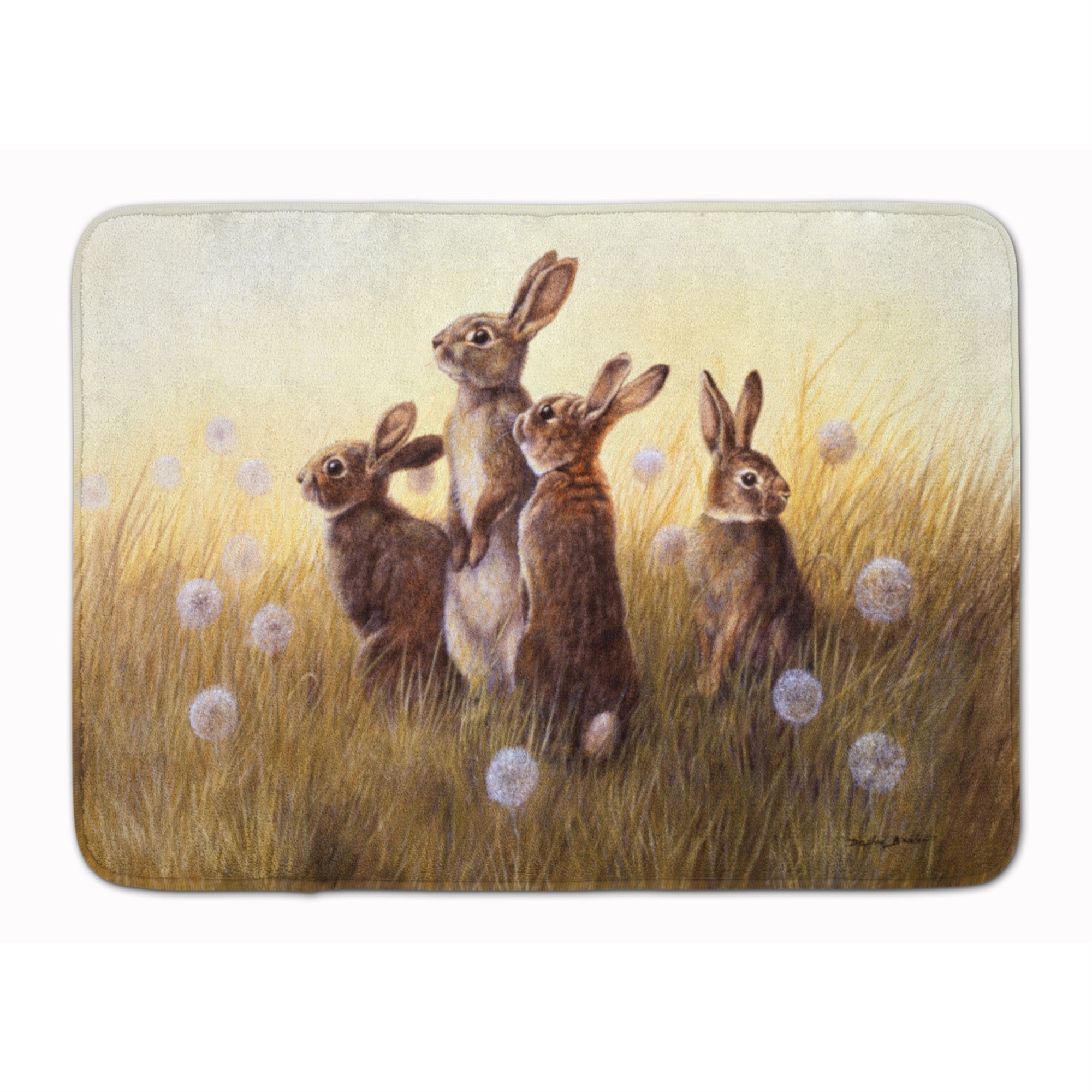 'Caroline'S Treasures Rabbits In The Dandelions Floor Mat, 19'''' X 27'''', Multicolor''