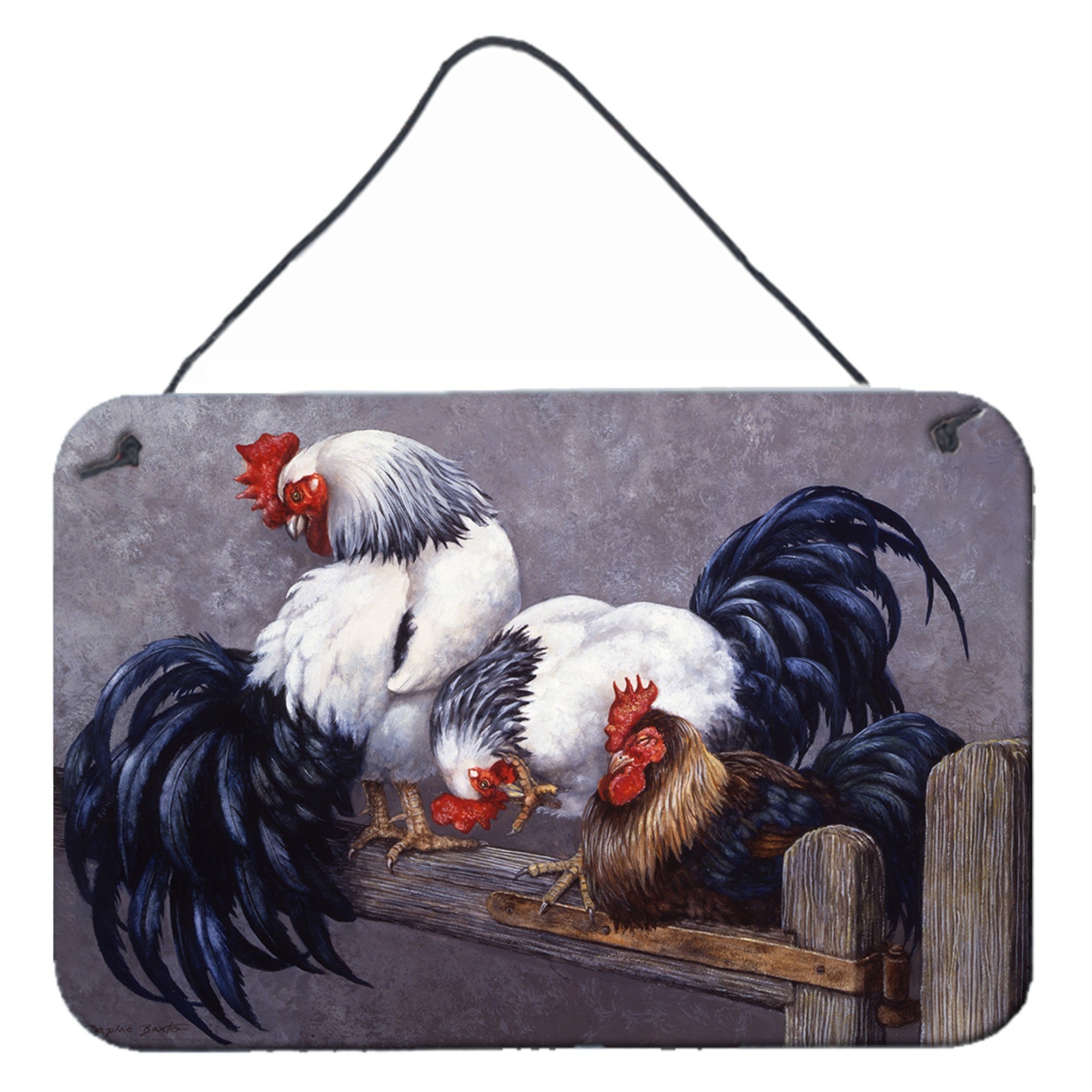 'Caroline'S Treasures Roosters Roosting Wall Or Door Hanging Prints Bdba0208Ds812, 8Hx12W''