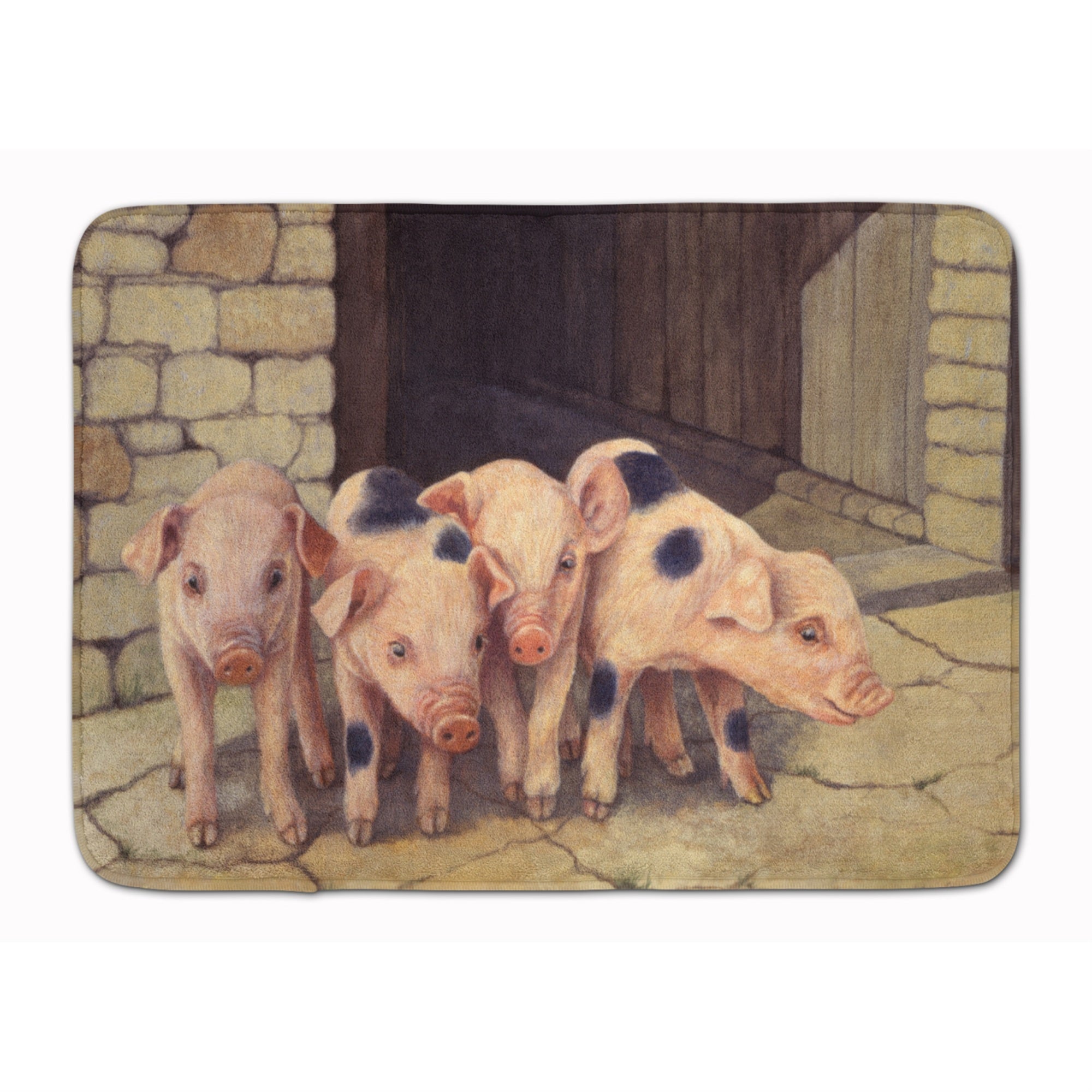 'Caroline'S Treasures Pigs Piglets By Daphne Baxter Floor Mat, 19'''' X 27'''', Multicolor''
