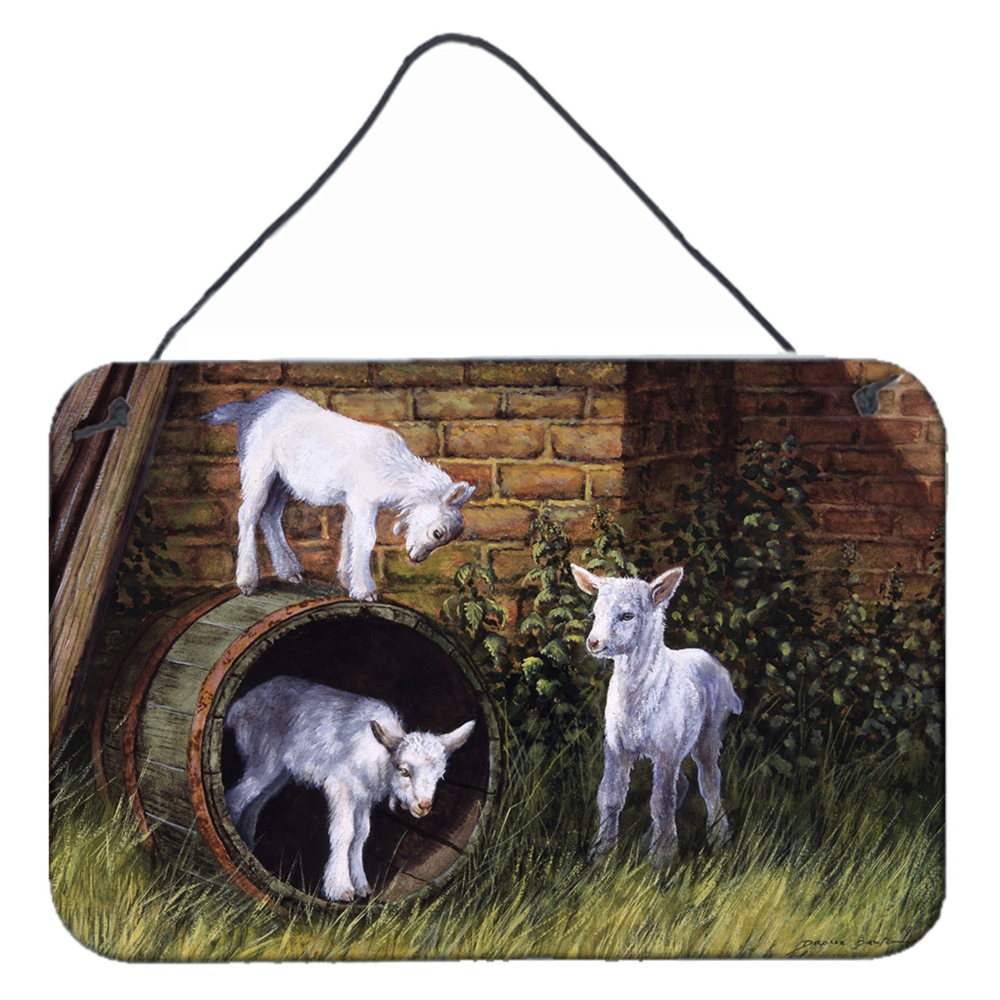 'Caroline'S Treasures Goats By Daphne Baxter Wall Or Door Hanging Prints Bdba0232Ds812, 8Hx12W''