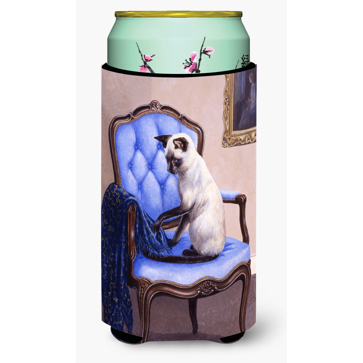 'Caroline'S Treasures On The Chair Siamese Cat Tall Boy Koozie Hugger, Multicolor''