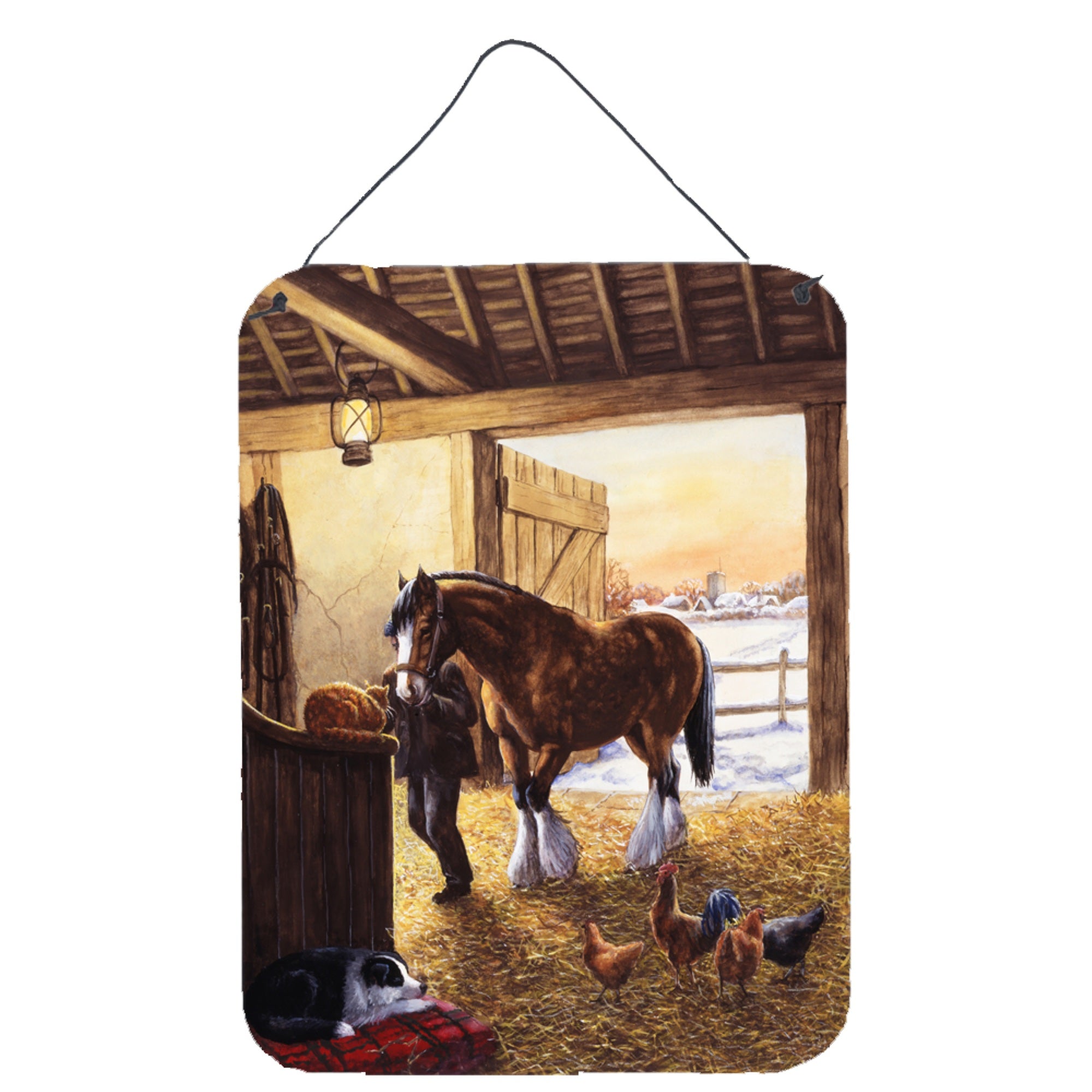 'Caroline'S Treasures Cydesdale In The Stable Wall Or Door Hanging Prints Bdba0291Ds1216, 16''''H X 12''''W, Multicolor''