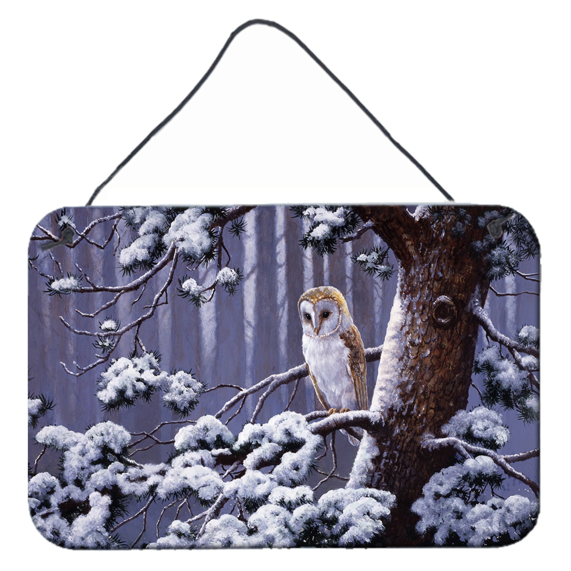 'Caroline'S Treasures Owl On A Tree Branch In The Snow Wall Or Door Hanging Prints Bdba0303Ds812, 8Hx12W''