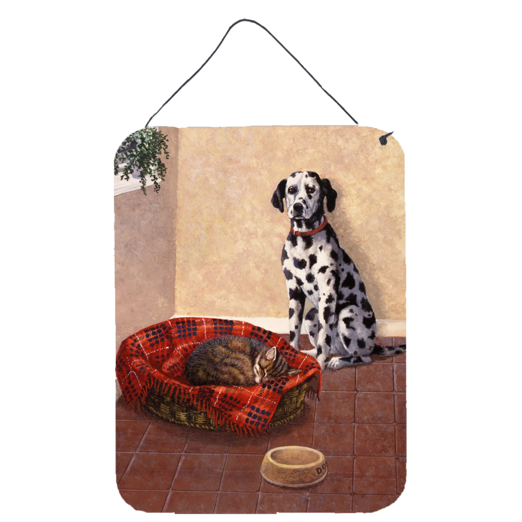 'Caroline'S Treasures Dalmatian Somebody Is In My Bed Wall Or Door Hanging Prints Bdba0305Ds1216, 16Hx12W, Multicolor''