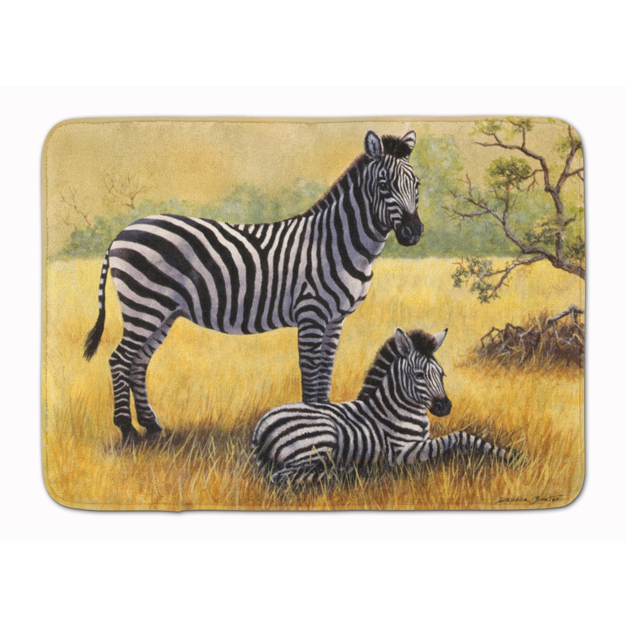 'Caroline'S Treasures Zebras By Daphne Baxter Floor Mat, 19'''' X 27'''', Multicolor''