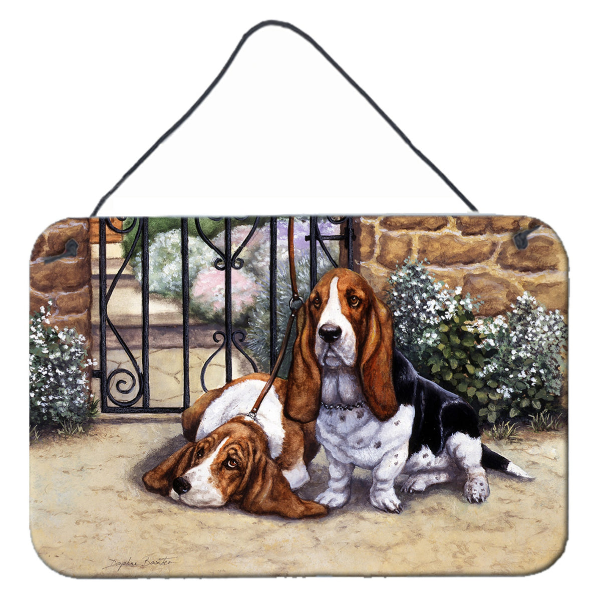 'Caroline'S Treasures Basset Hound At The Gate Wall Or Door Hanging Prints Bdba0312Ds812, 8Hx12W''