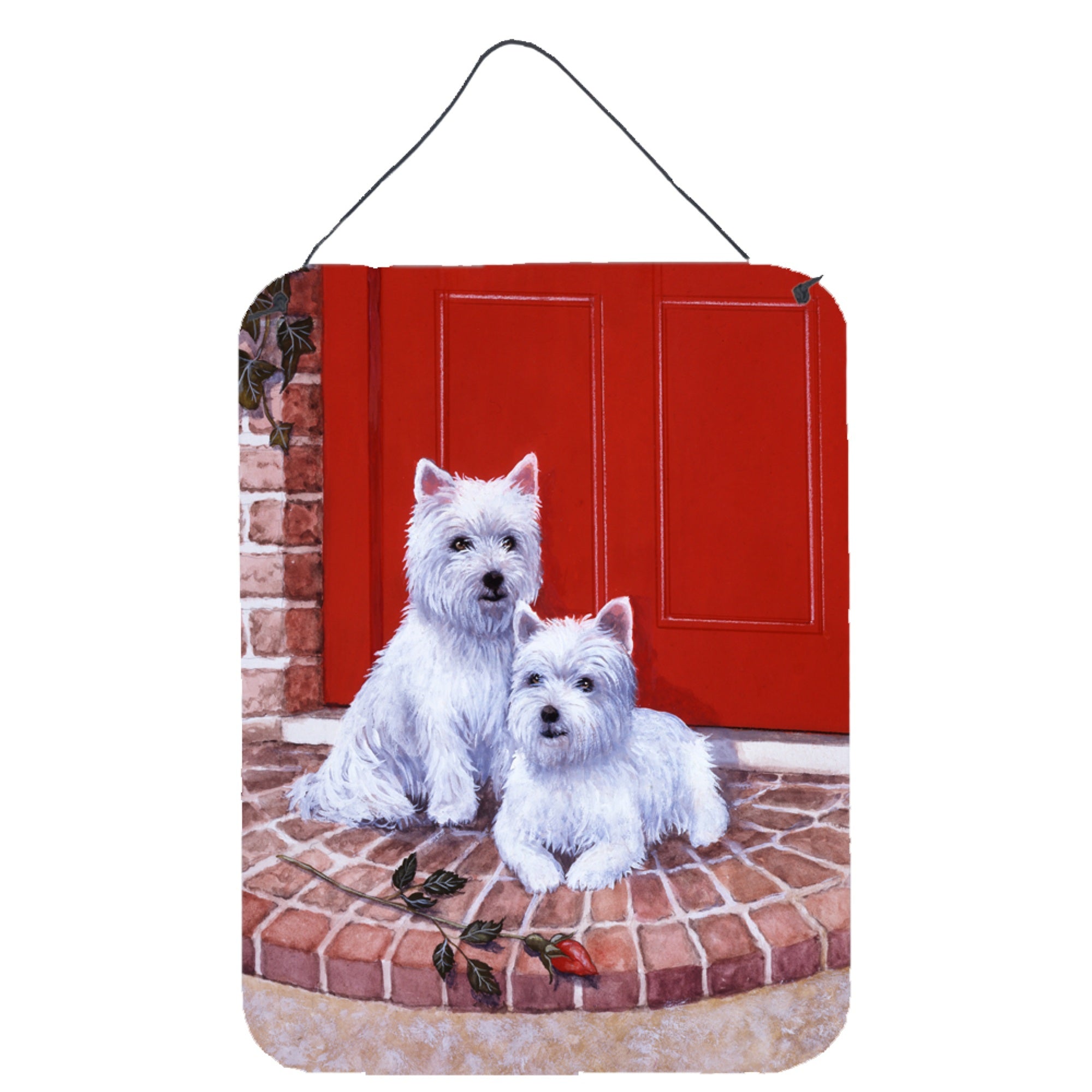 'Caroline'S Treasures Red Westies Wall Or Door Hanging Prints Bdba0348Ds1216, 16Hx12W, Multicolor''