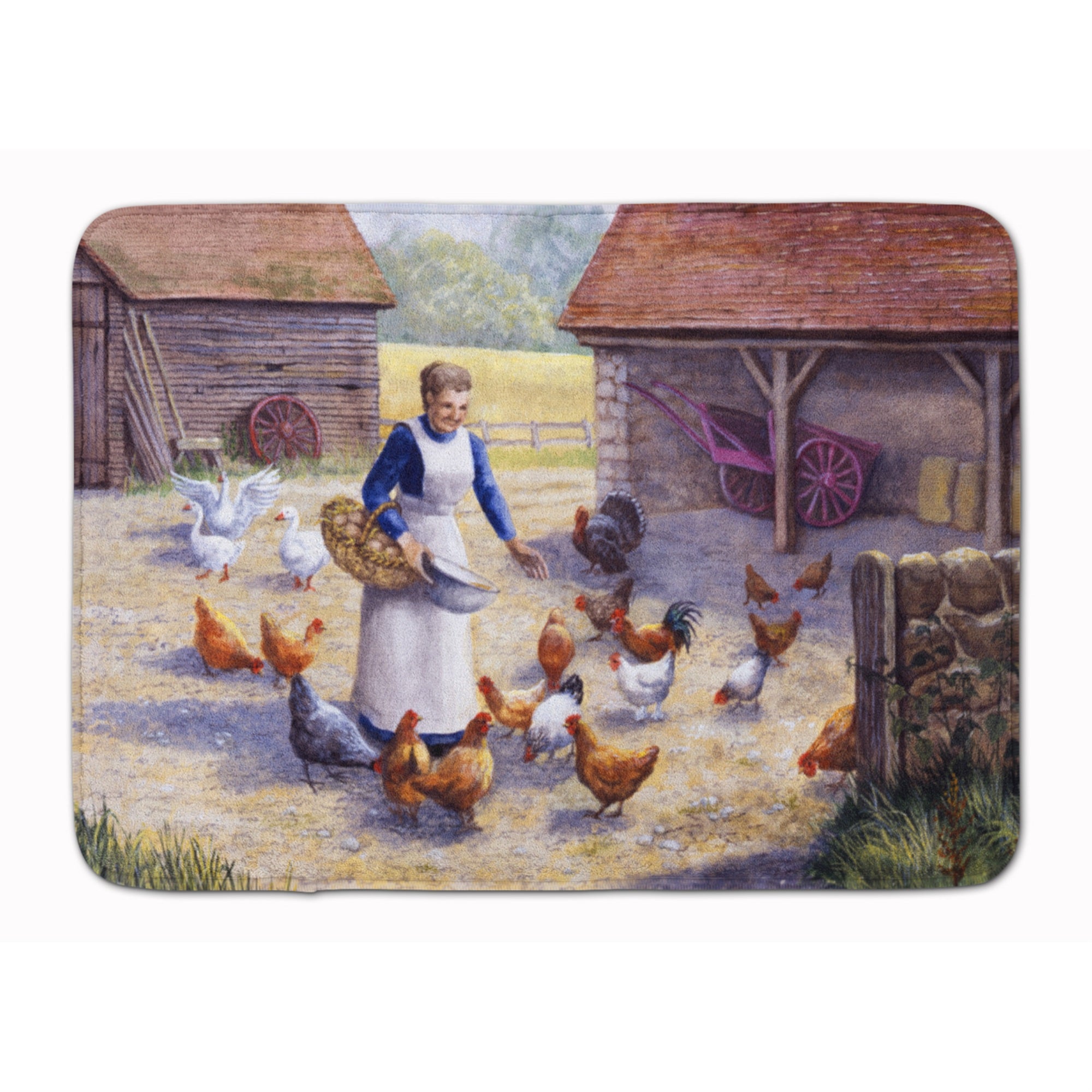 'Caroline'S Treasures Chicken Hen Feeding Time Floor Mat, 19'''' X 27'''', Multicolor''