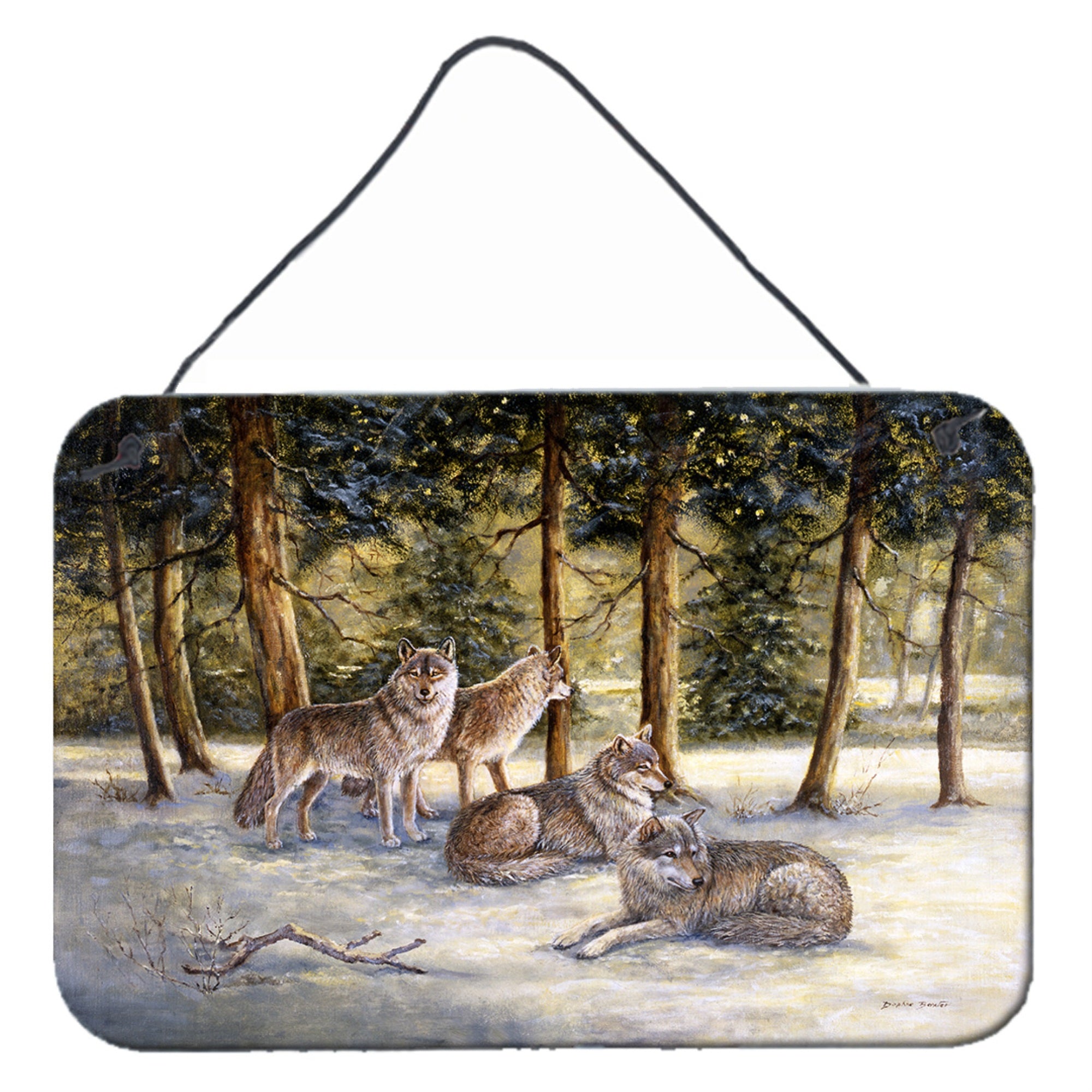 'Caroline'S Treasures Wolves By Daphne Baxter Wall Or Door Hanging Prints Bdba0371Ds812, 8Hx12W''