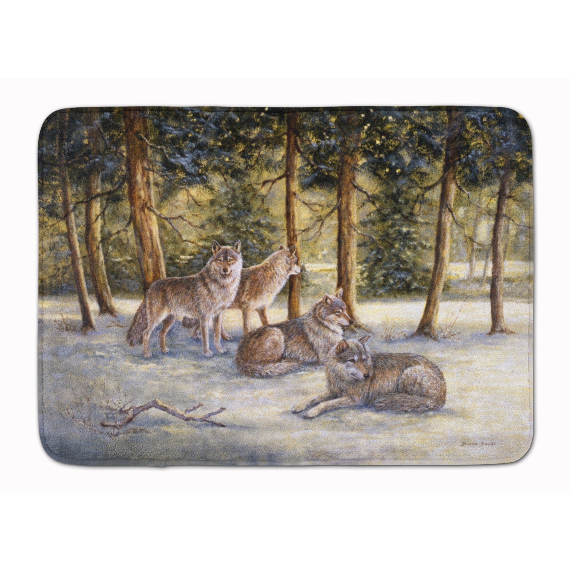 'Caroline'S Treasures Wolves By Daphne Baxter Floor Mat, 19'''' X 27'''', Multicolor''