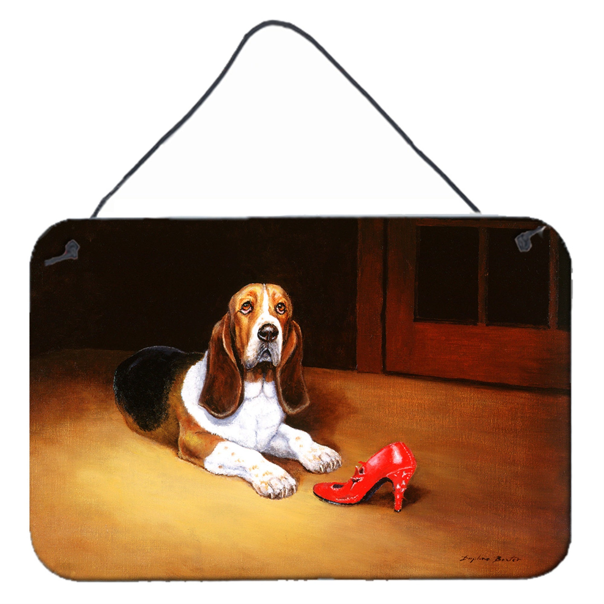 'Caroline'S Treasures Basset And Shoe Wall Or Door Hanging Prints Bdba0372Ds812, 8Hx12W''