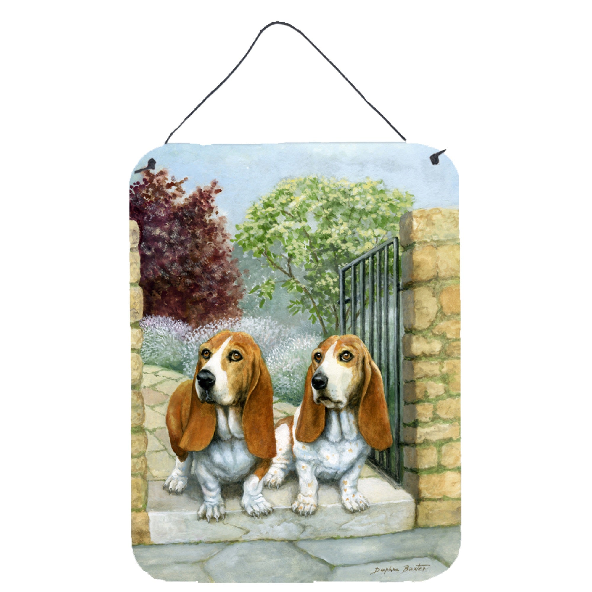 'Caroline'S Treasures Basset Hounds In The Gate Wall Or Door Hanging Prints Bdba0390Ds1216, 16Hx12W, Multicolor''