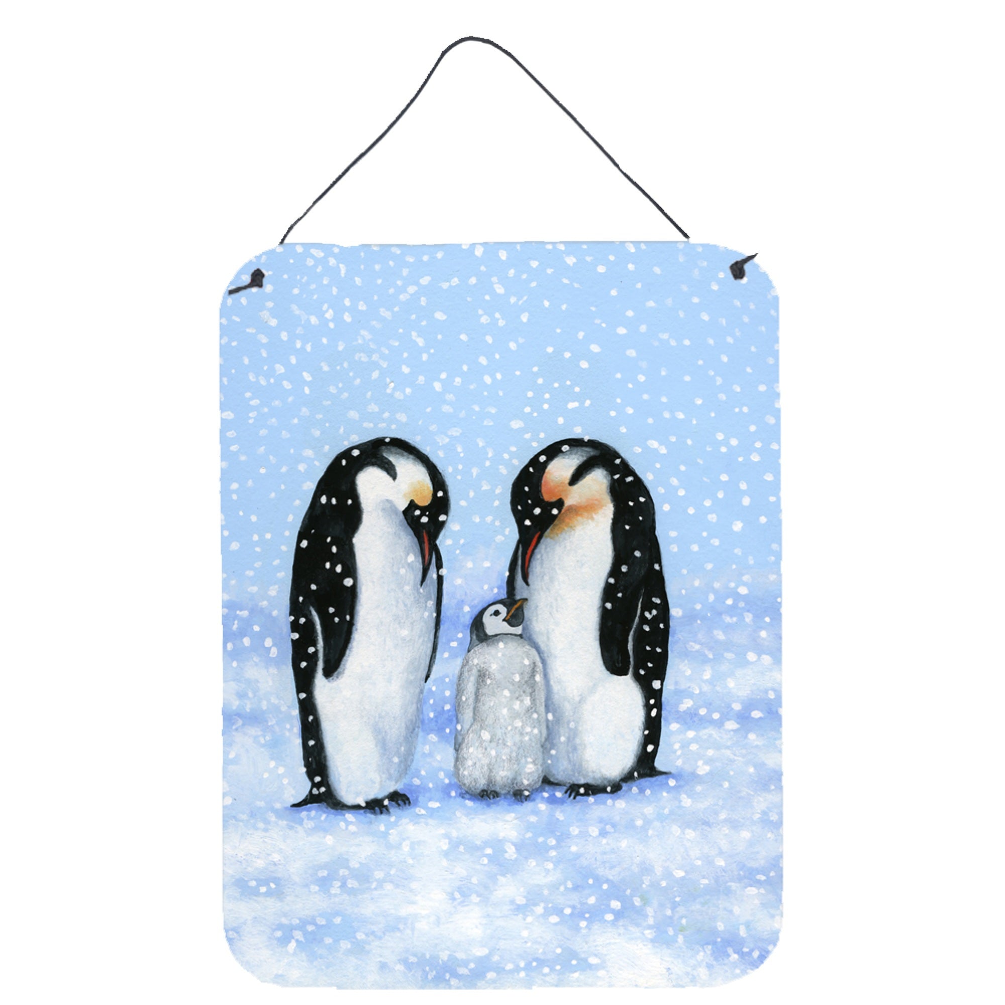 'Caroline'S Treasures Penguin Family By Daphne Baxter Wall Or Door Hanging Prints Bdba0427Ds1216, 16''''H X 12''''W, Multicolor