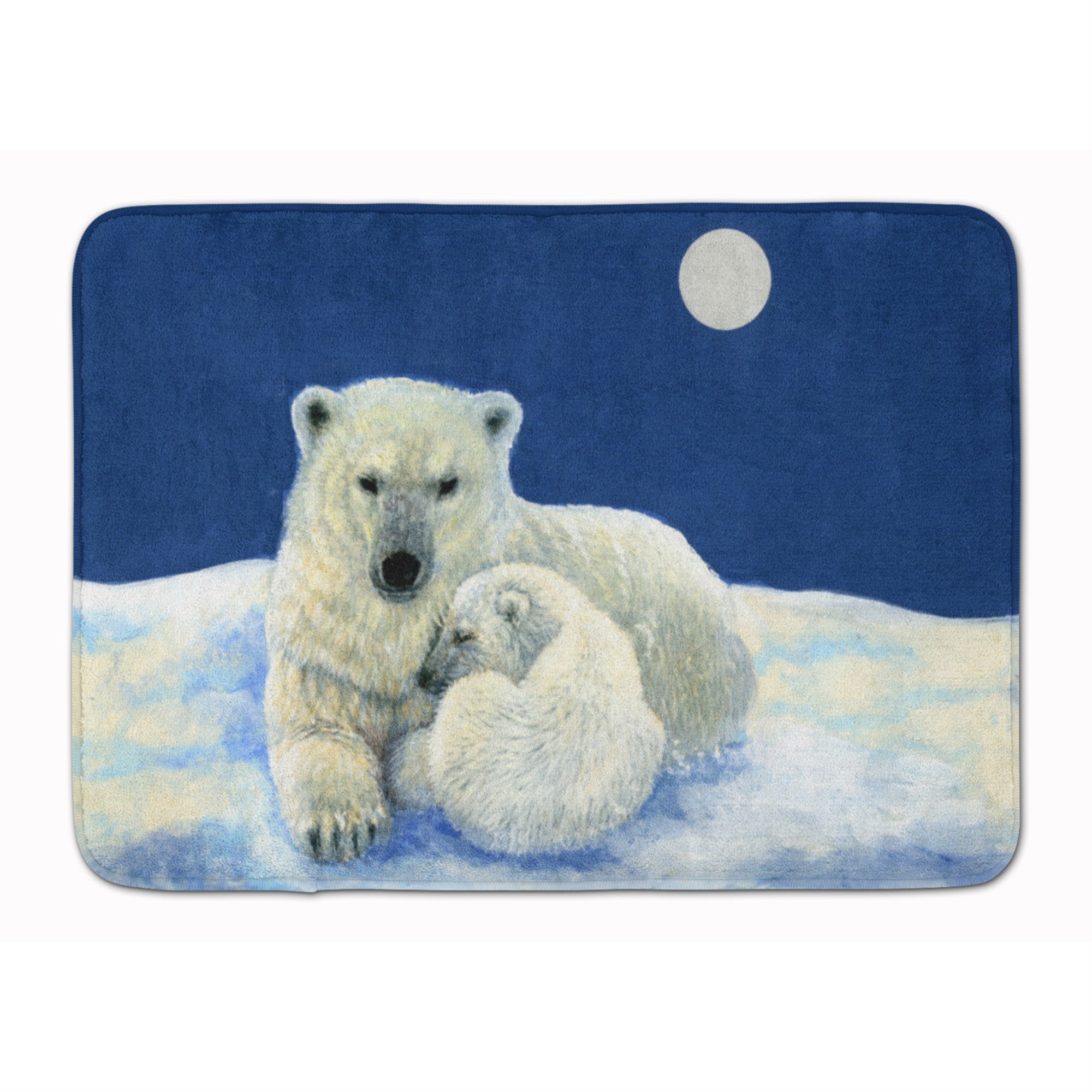 'Caroline'S Treasures Polar Bears Moonlight Snuggle Floor Mat, 19'''' X 27'''', Multicolor''