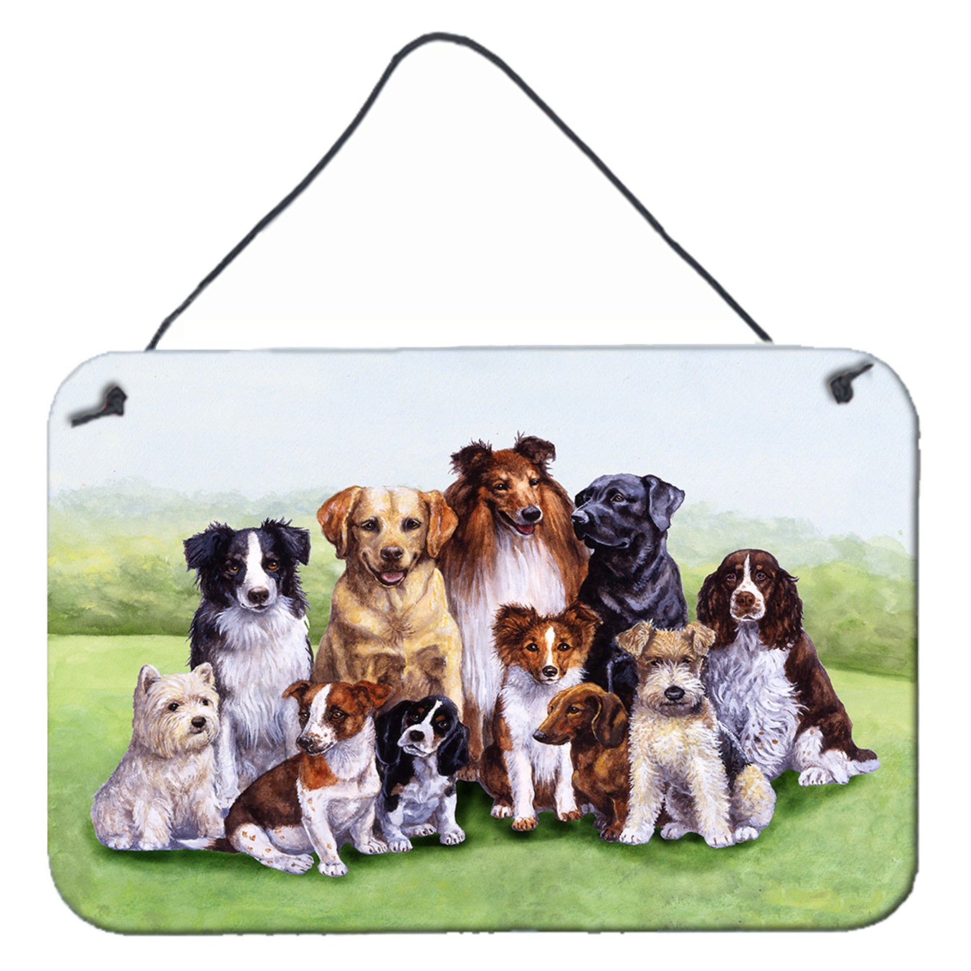 'Caroline'S Treasures Springtime Dogs Wall Or Door Hanging Prints Bdba316Bds812, 8Hx12W''