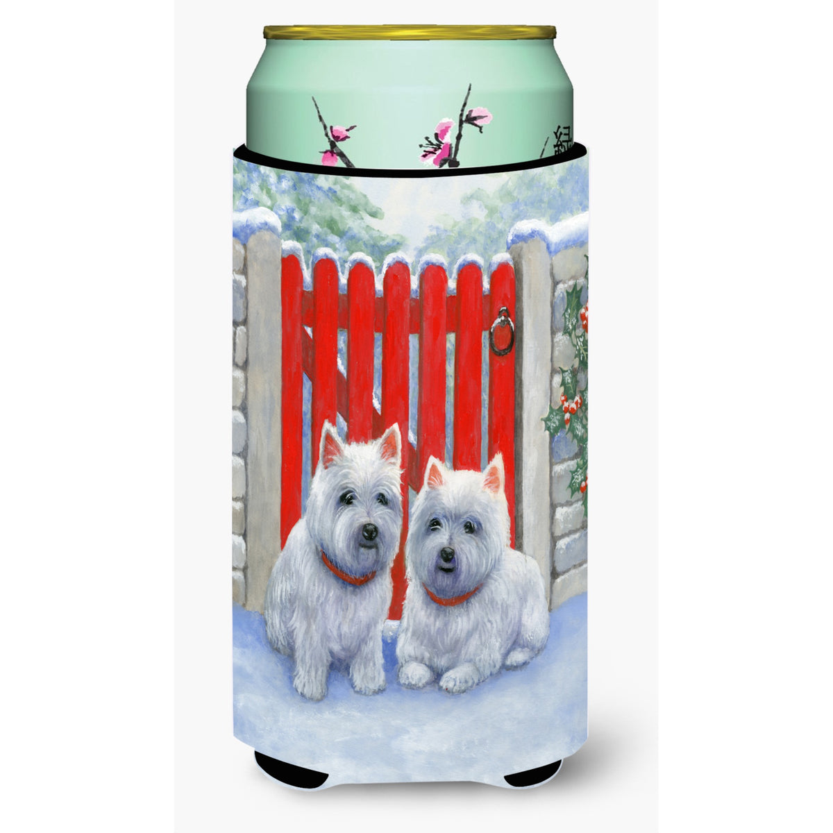 'Caroline'S Treasures Red Gate Westies Tall Boy Koozie Hugger, Multicolor''