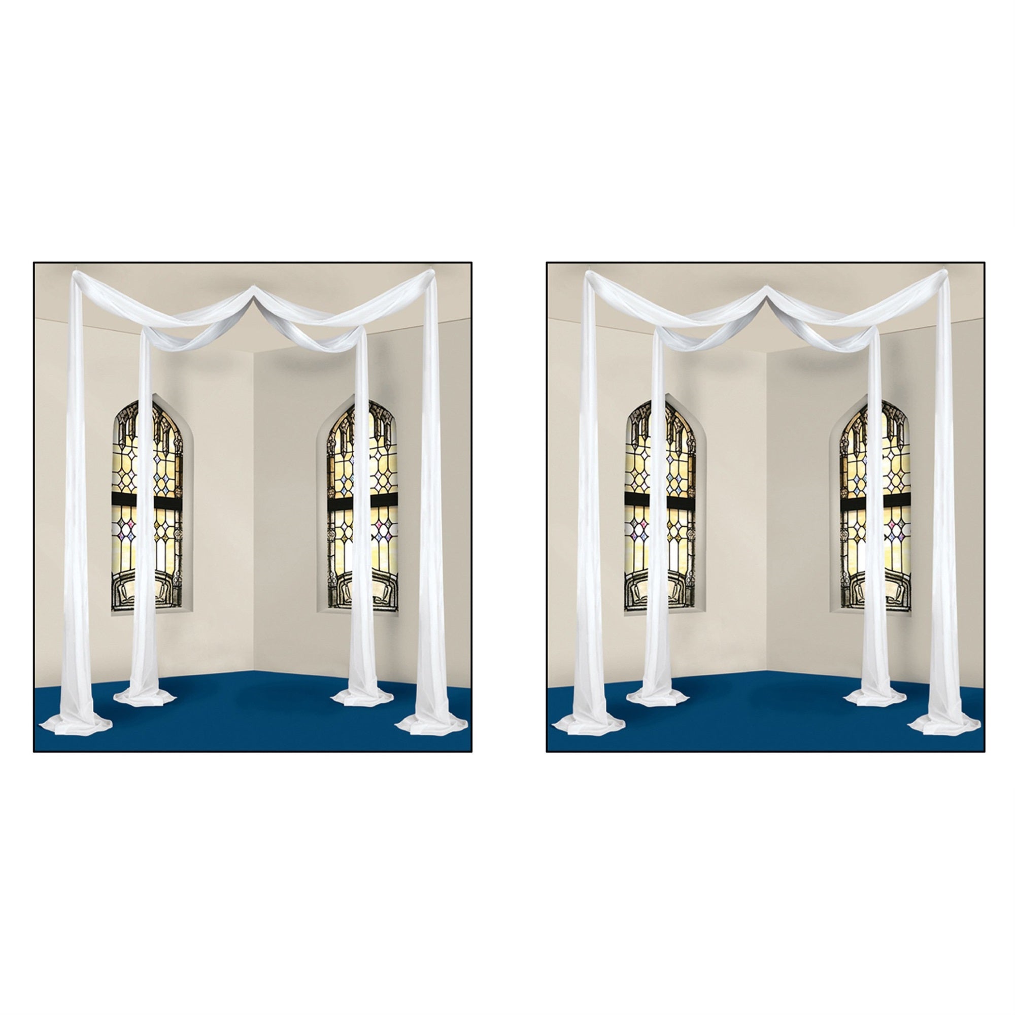 Beistle Elite Collection Celebration Canopy 2 Piece, White