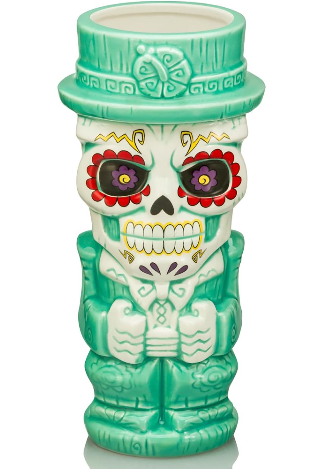 geeki Tiki Day Of The Dead Sugar Skull Man 18 Ounce ceramic Mug