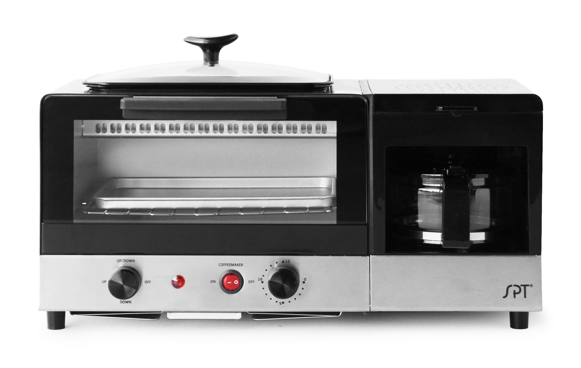 3-In-1 Breakfast Maker, Stainless Steel & Black