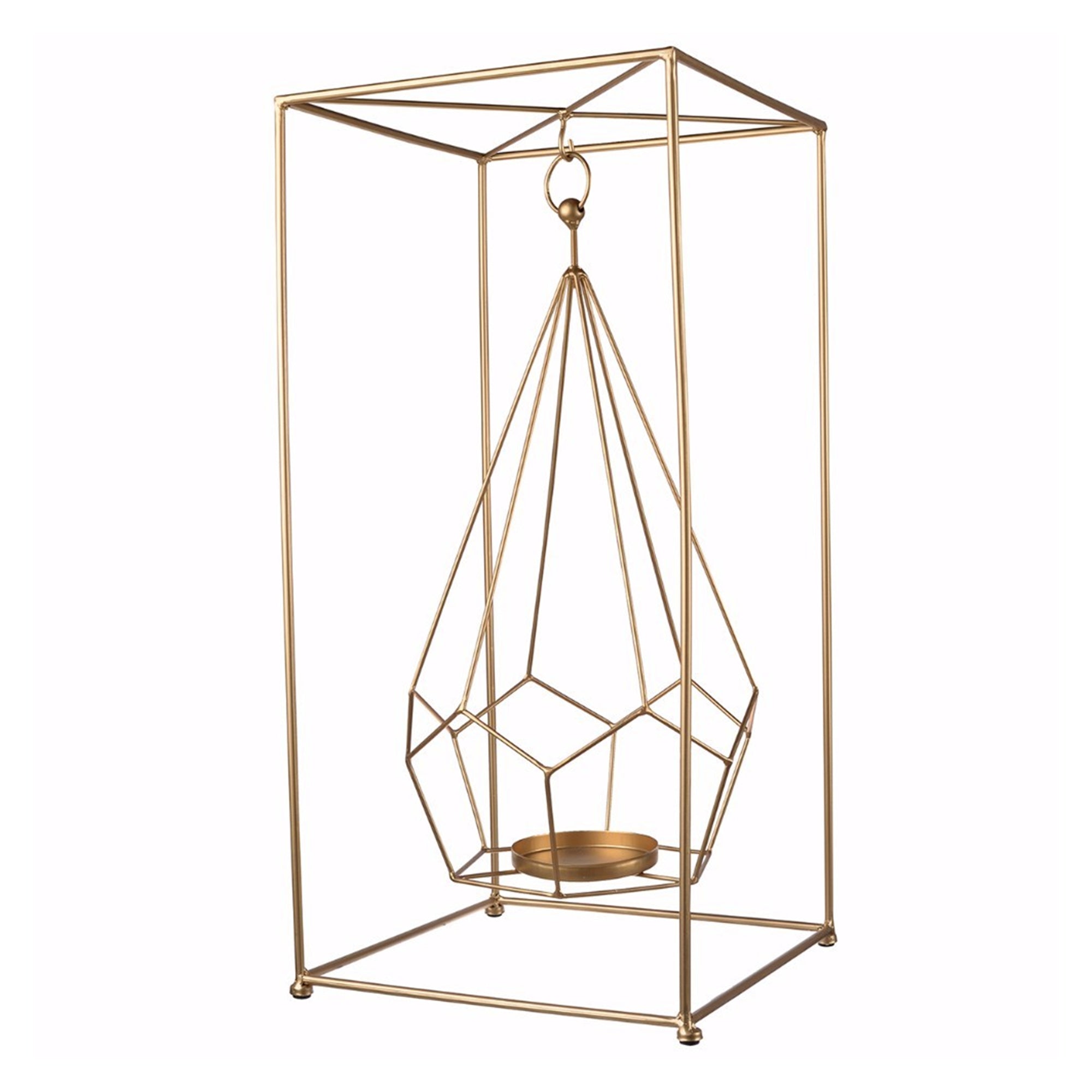Stately Punctuated Metal Candle Holder