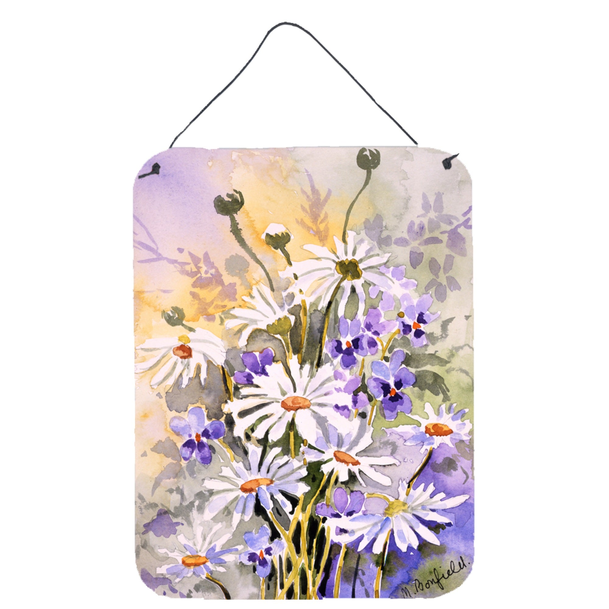 'Caroline'S Treasures Daisies By Maureen Bonfield Wall Or Door Hanging Prints Bmbo0115Ds1216, 16Hx12W, Multicolor''