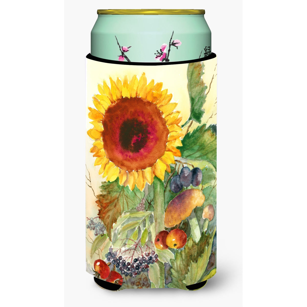 'Caroline'S Treasures Autumn Flowers I By Maureen Benfield Tall Boy Koozie Hugger, Multicolor''