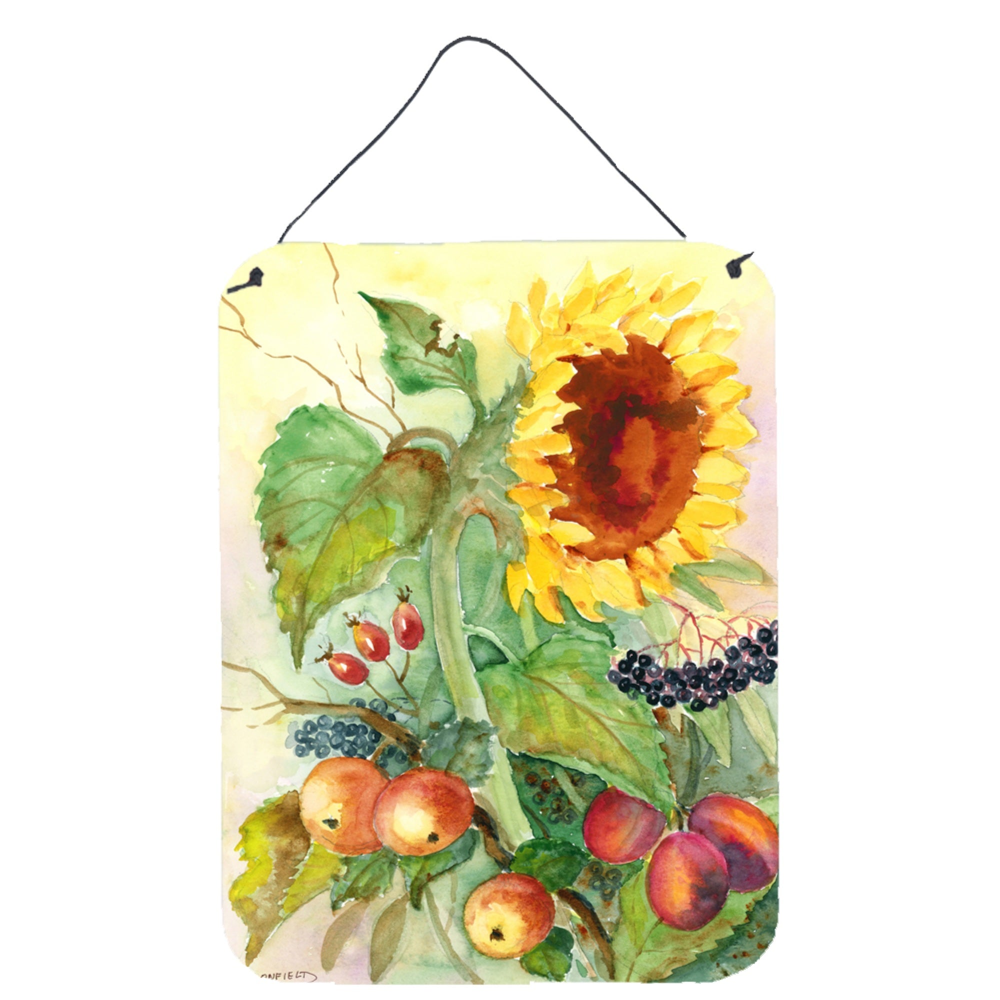 'Caroline'S Treasures Autumn Flowers Ii By Maureen Bonfield Wall Or Door Hanging Prints Bmbo0699Ds1216, 16Hx12W, Multicolor''