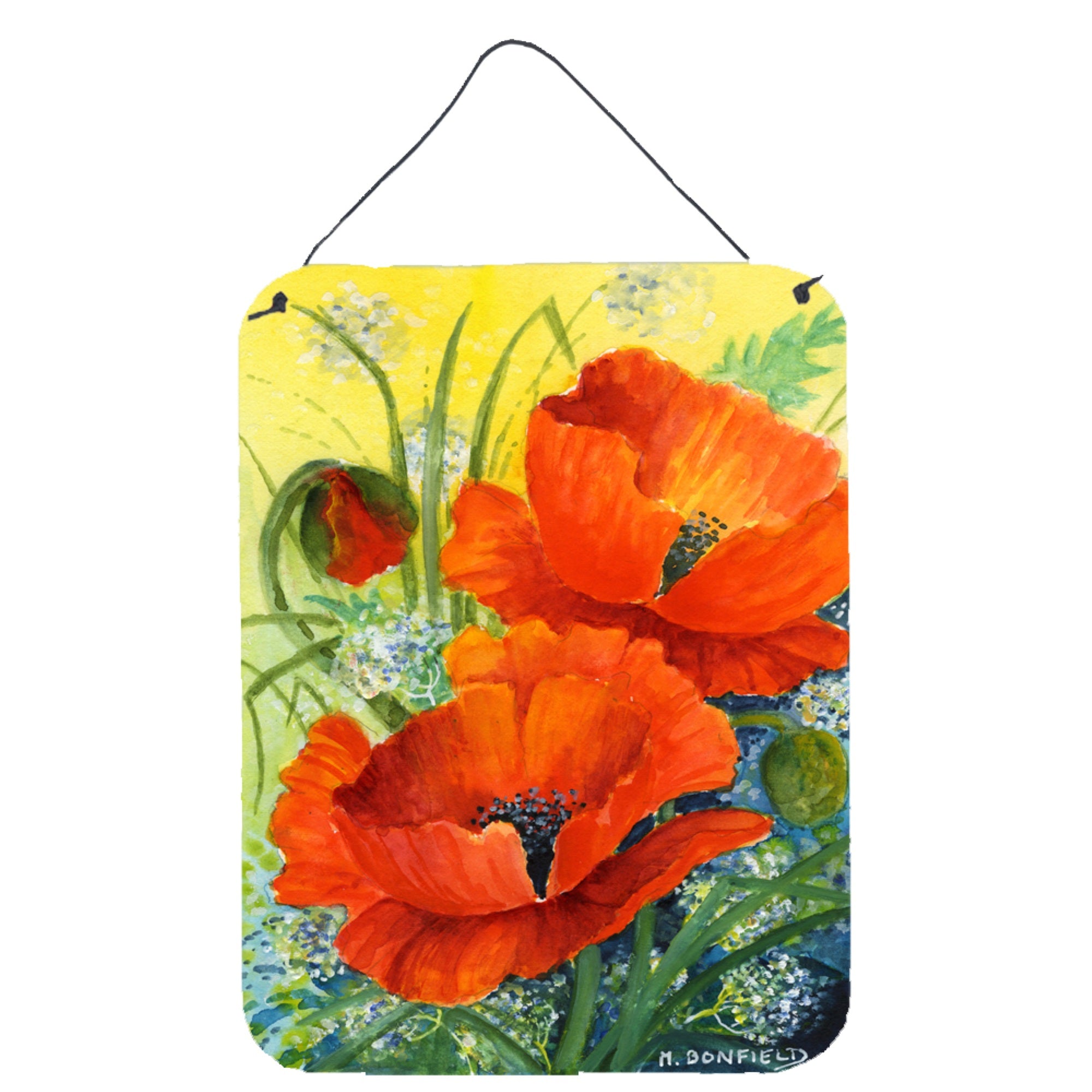 'Caroline'S Treasures Poppies By Maureen Bonfield Wall Or Door Hanging Prints Bmbo0946Ds1216, 16Hx12W, Multicolor''
