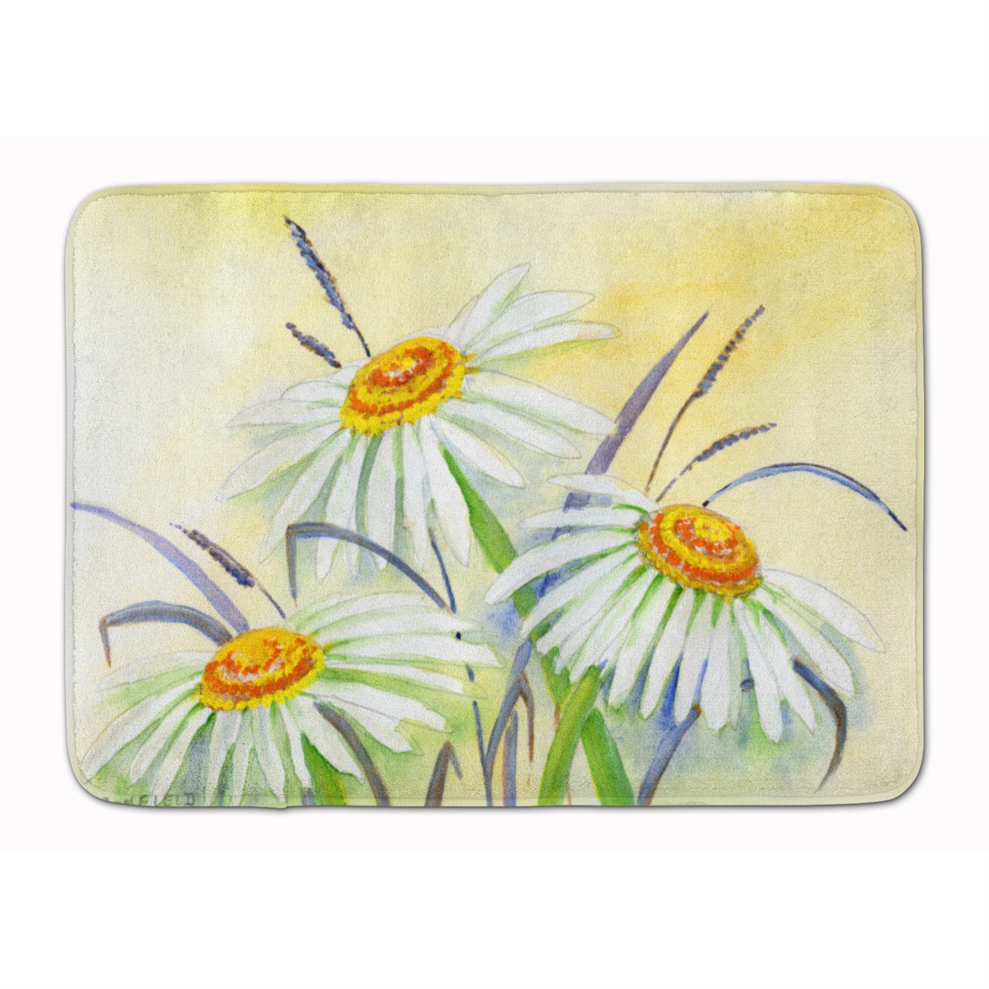 'Caroline'S Treasures Daisies By Maureen Bonfield Floor Mat, 19'''' X 27'''', Multicolor''