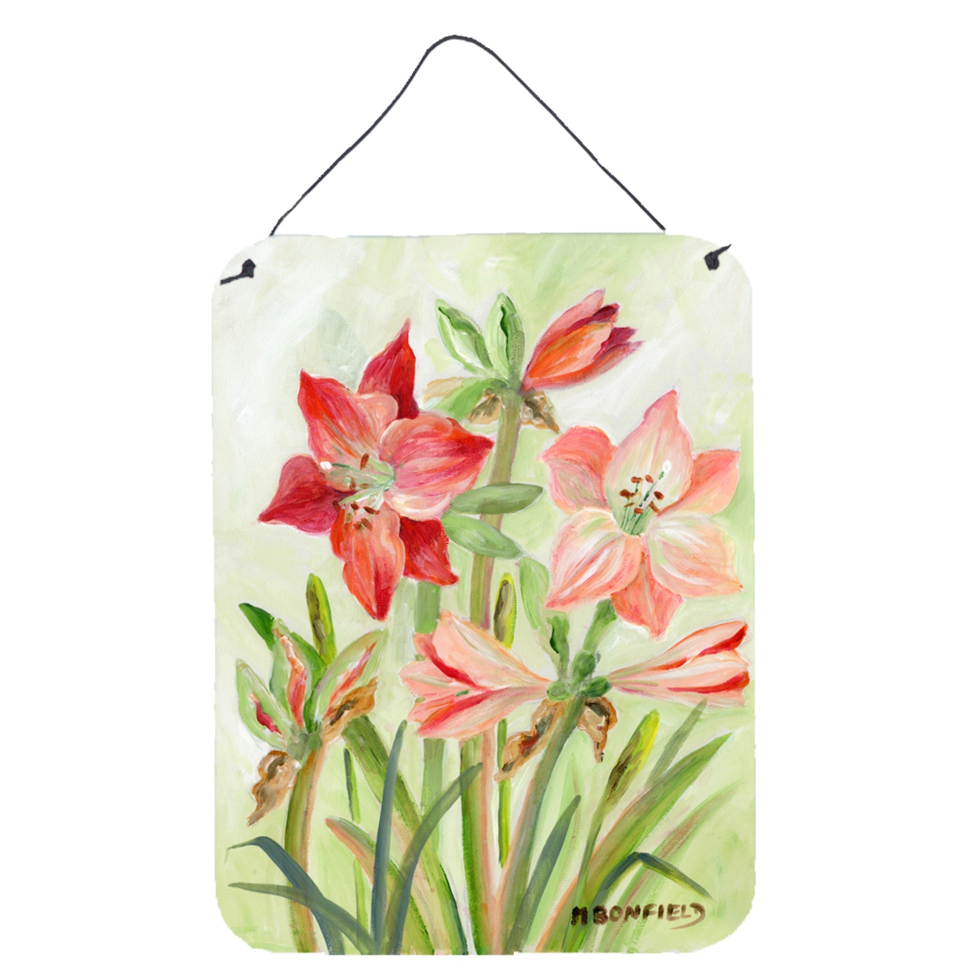 'Caroline'S Treasures Lillies Ii By Maureen Bonfield Wall Or Door Hanging Prints Bmbo1373Ds1216, 16Hx12W, Multicolor''