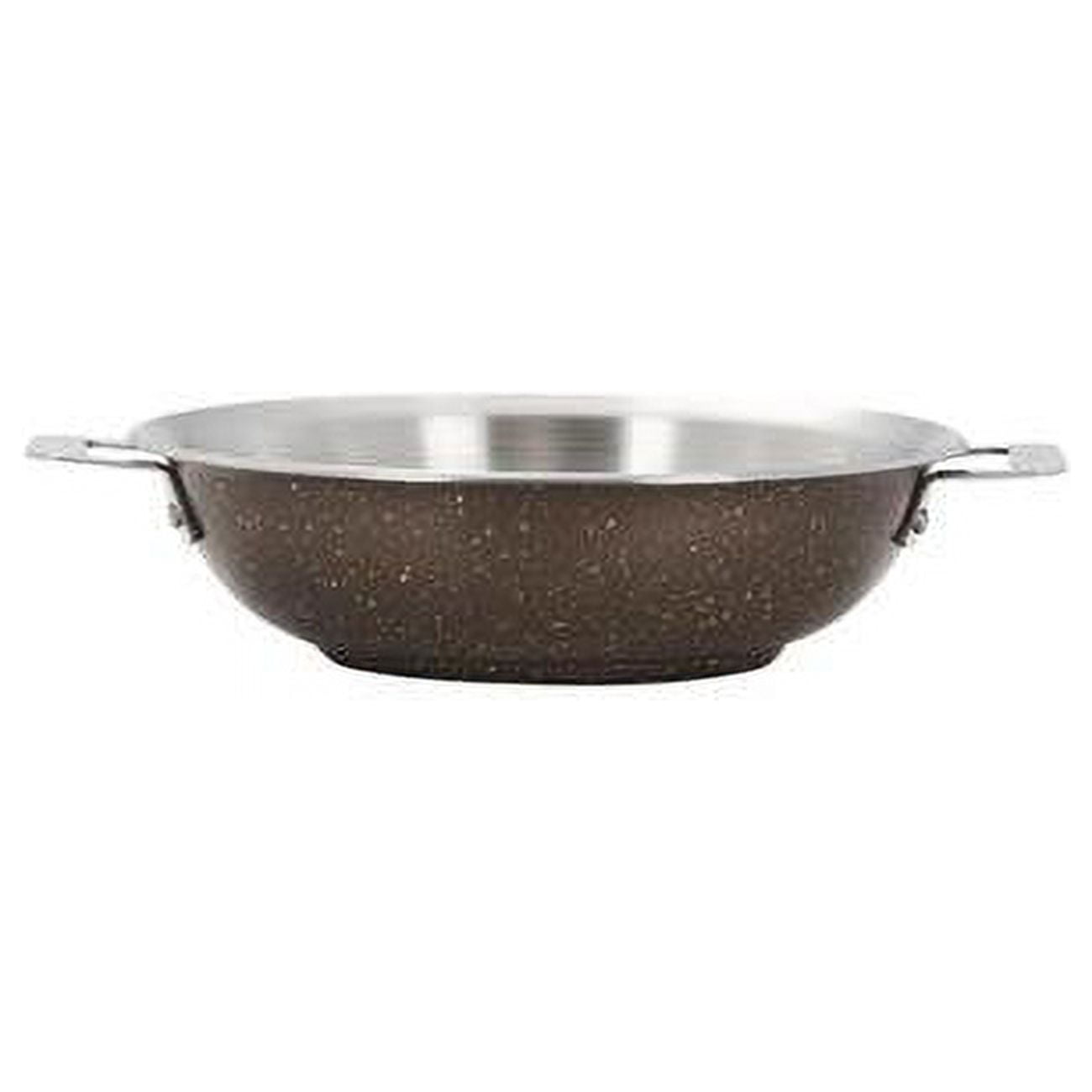 Bon Chef 60015COFFEE 12 in. Hotstone Coffee Cucina Chefs Pan with Lid & 2 Side Handles  Induction Bottom