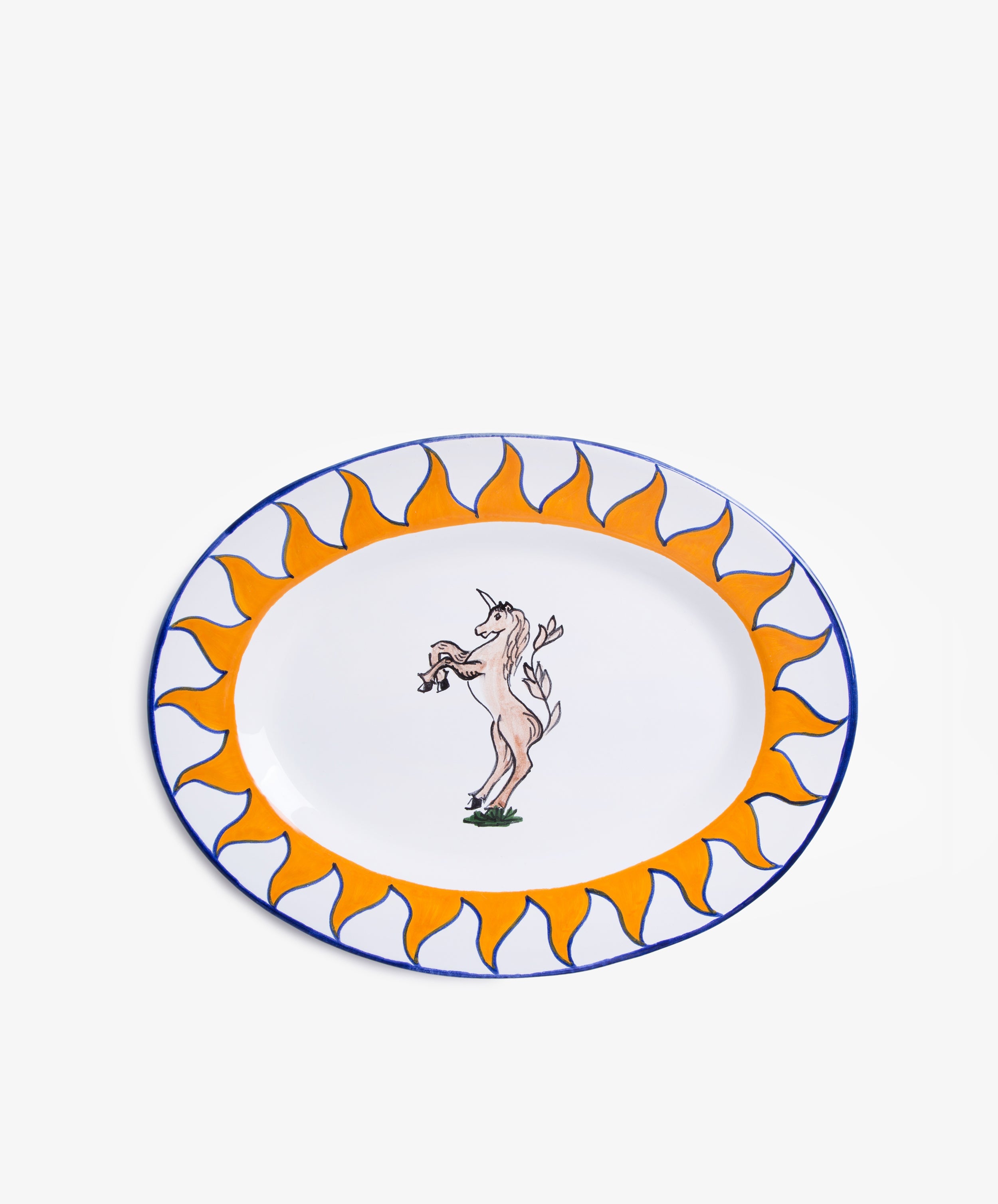 Palio Oval Serving Platter, The Unicorn