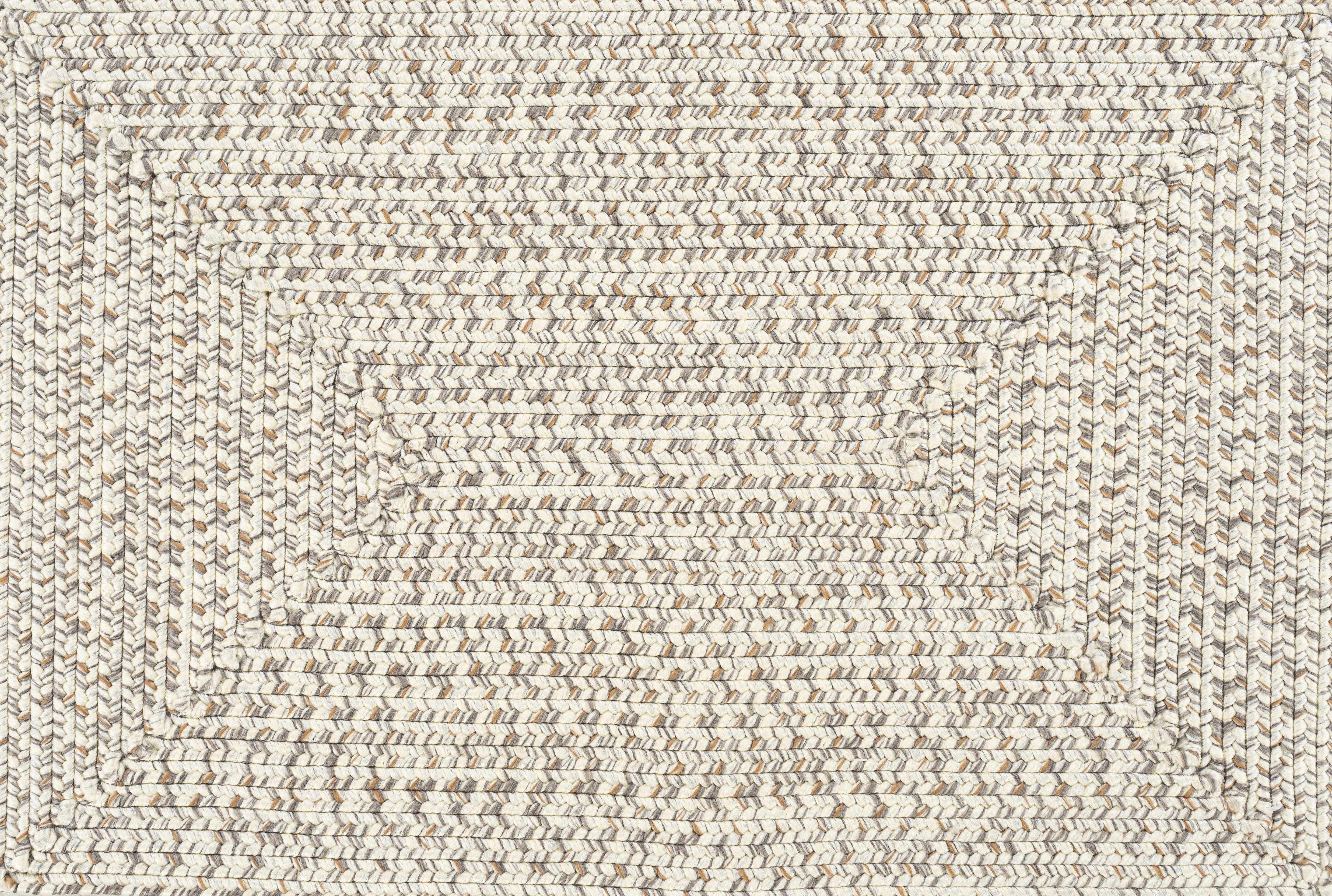 Beige Braided Faux Jute Outdoor Rug
