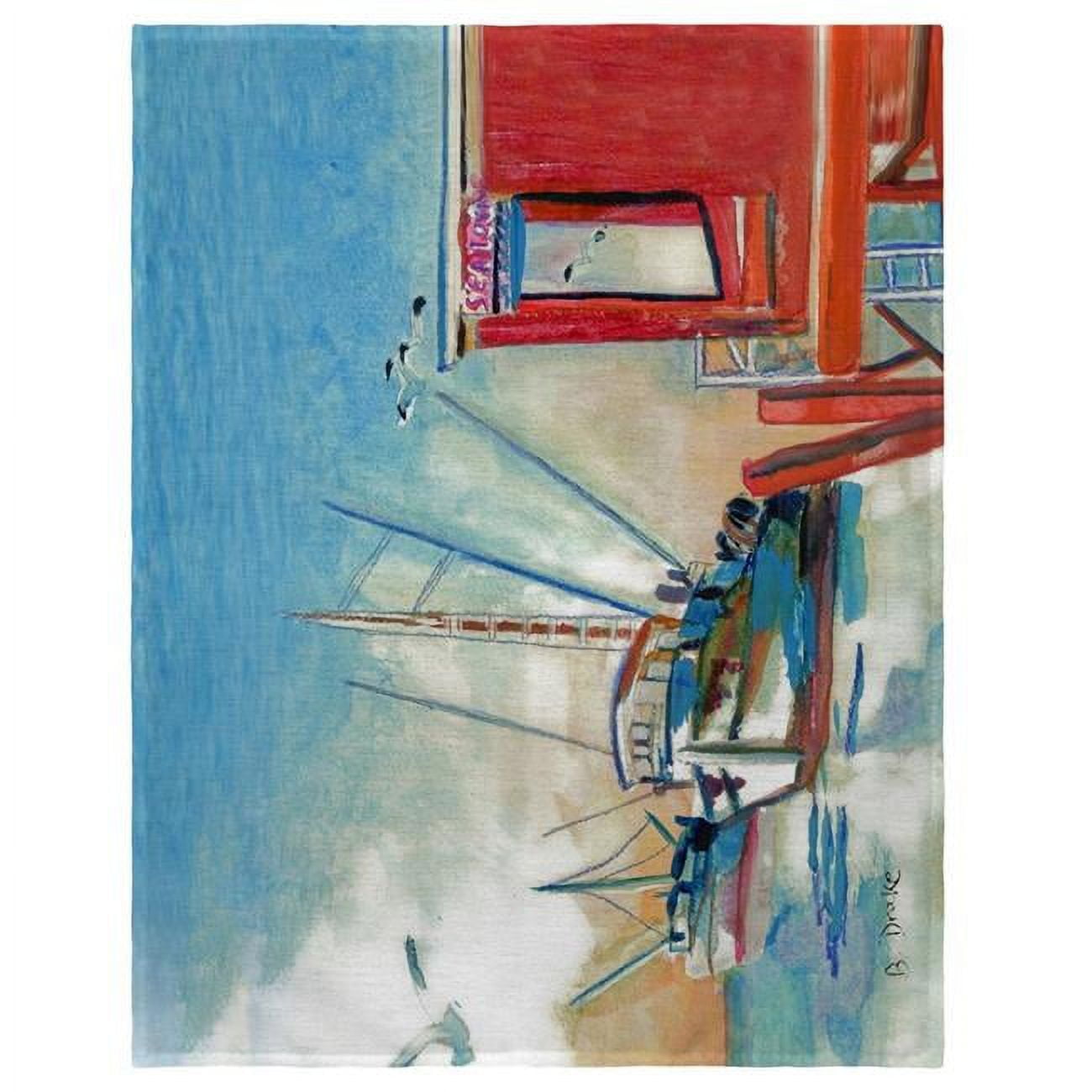 Betsy Drake Pm308 14 X 18 In. Shrimp Boat Place Mat - Set Of 4
