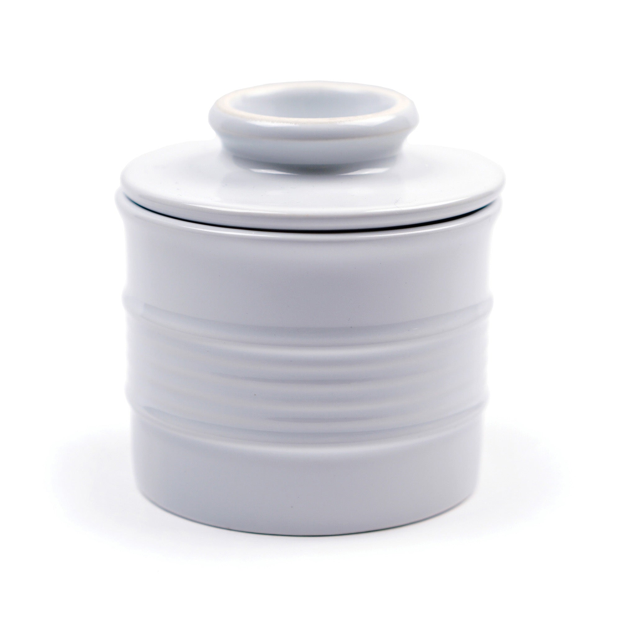 Rsvp Stoneware Butter Pot - White