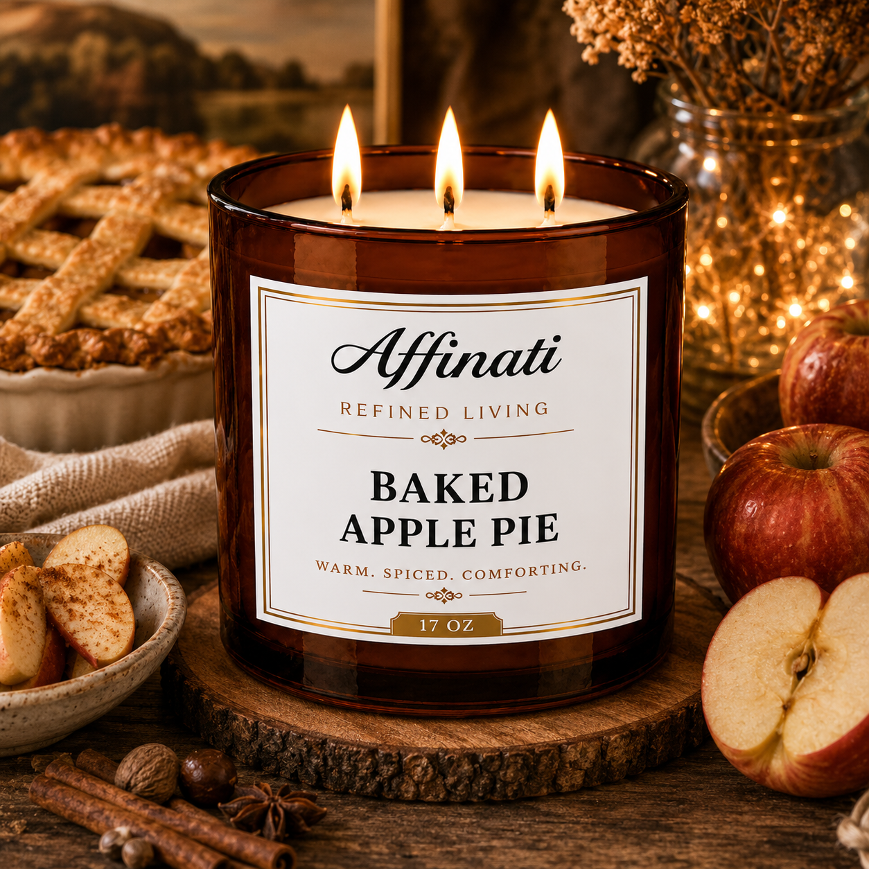 Baked Apple Pie 3-Wick Candle
