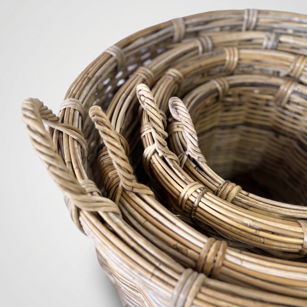 Black Mountain Rattan Round Basket