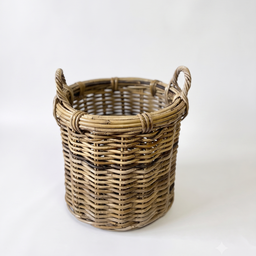 Black Mountain Rattan Round Basket
