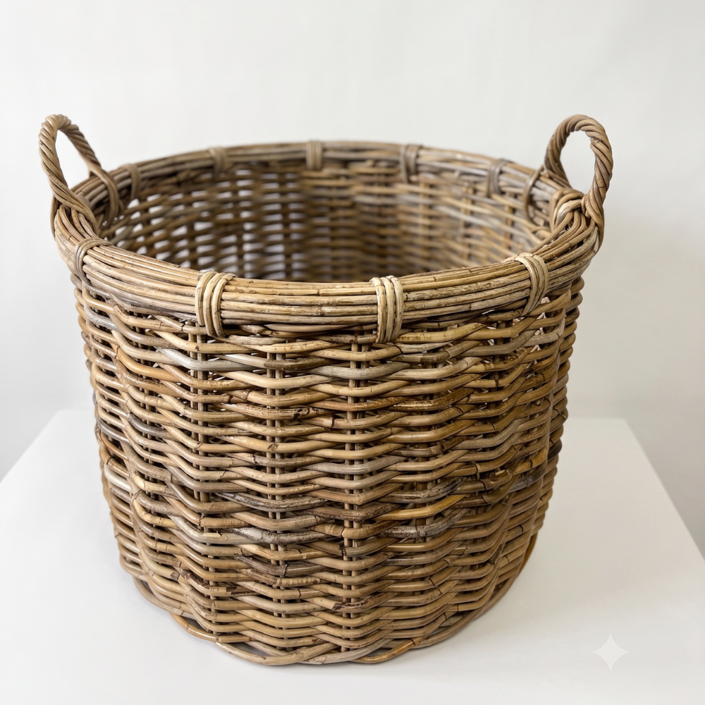 Black Mountain Rattan Round Basket