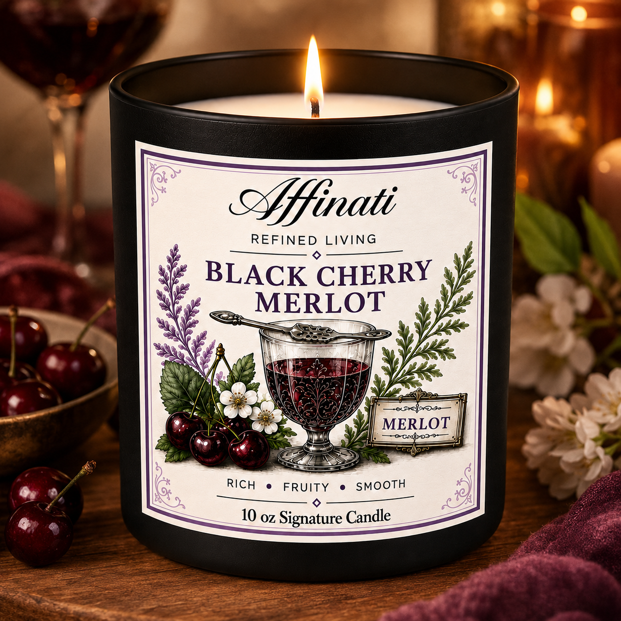 Black Cherry Merlot Signature Candle