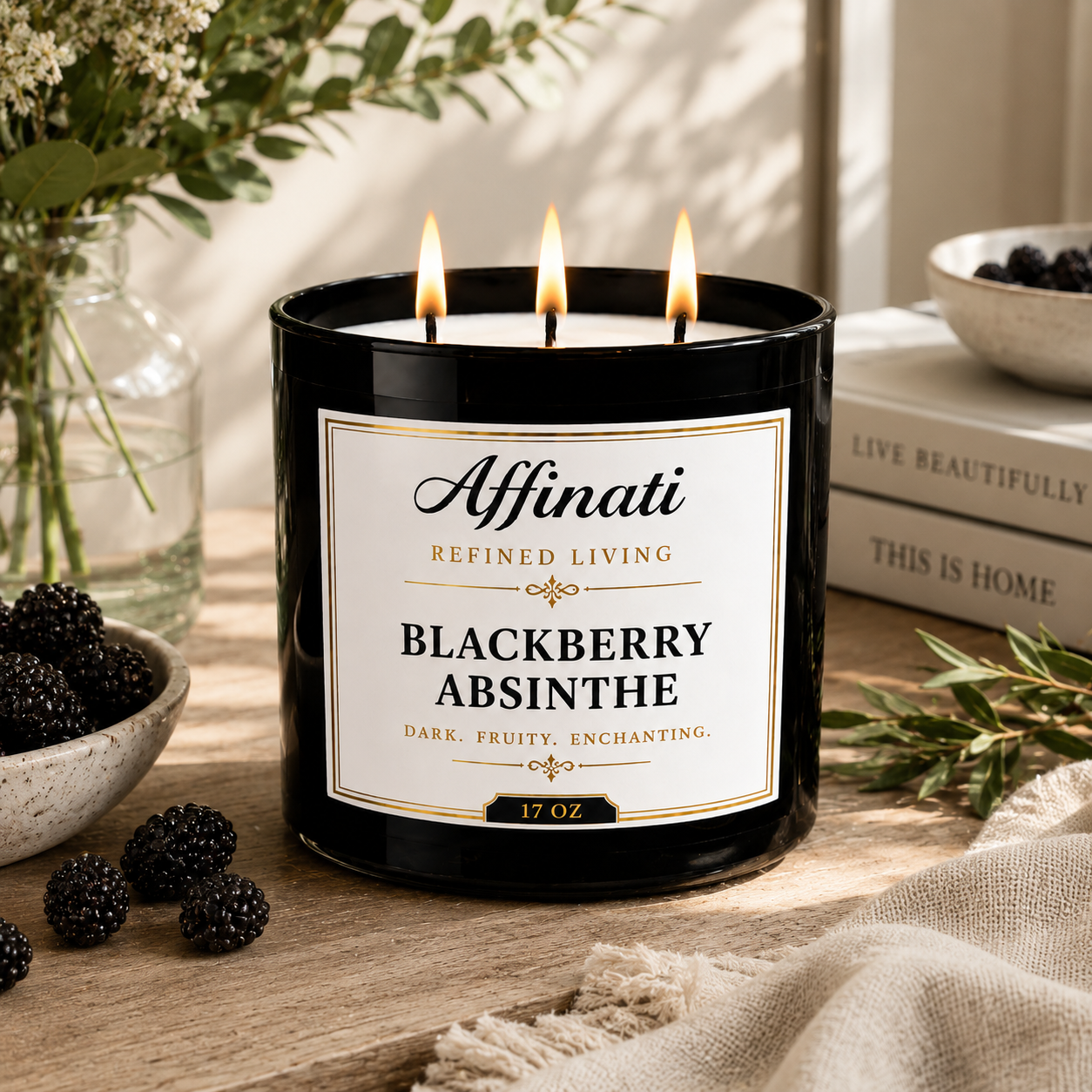 Blackberry Absinthe 3-Wick Candle