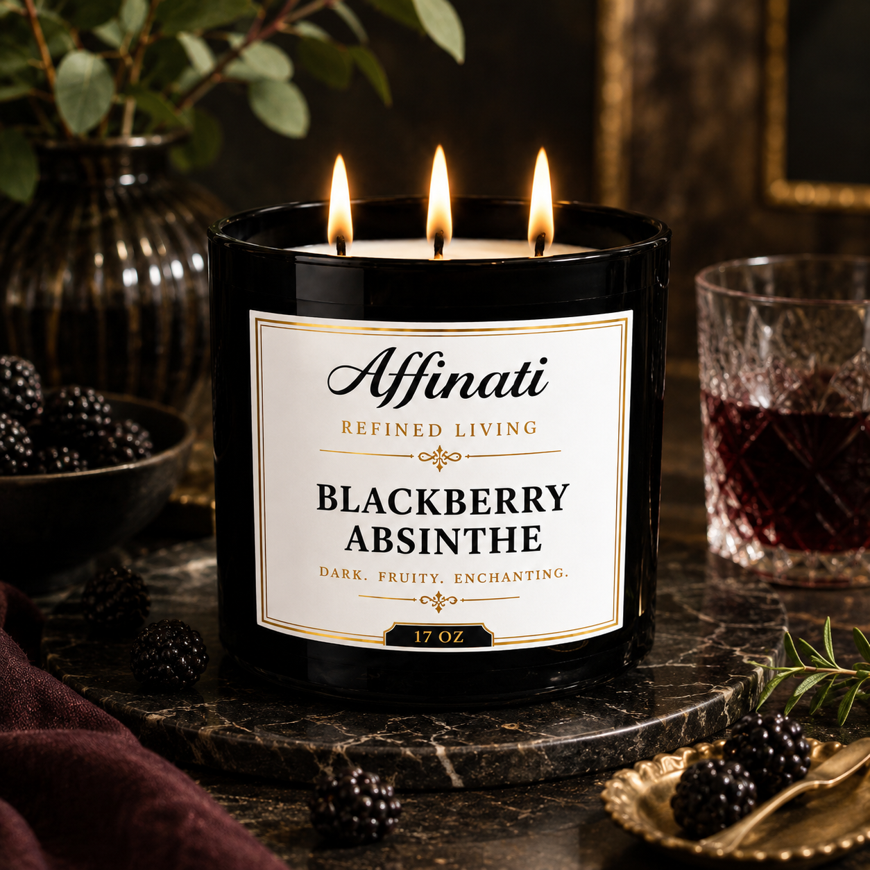 Blackberry Absinthe 3-Wick Candle