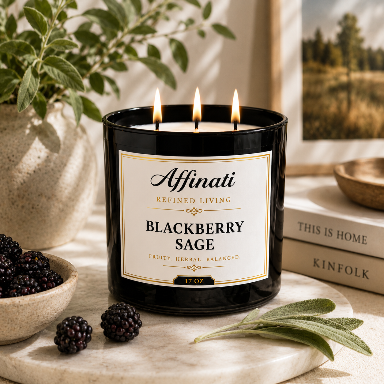 Blackberry Sage 3-Wick Candle