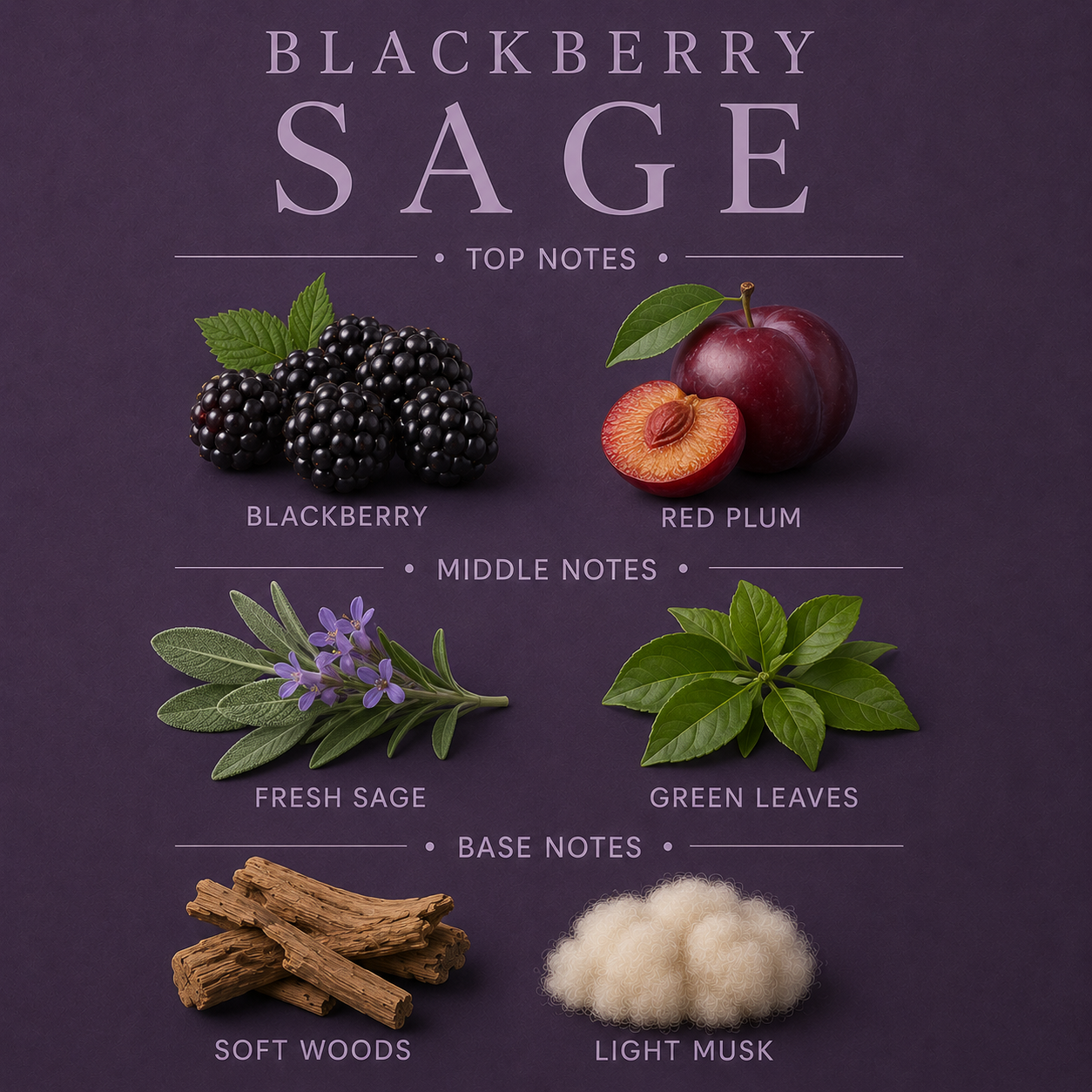 Blackberry Sage 3-Wick Candle