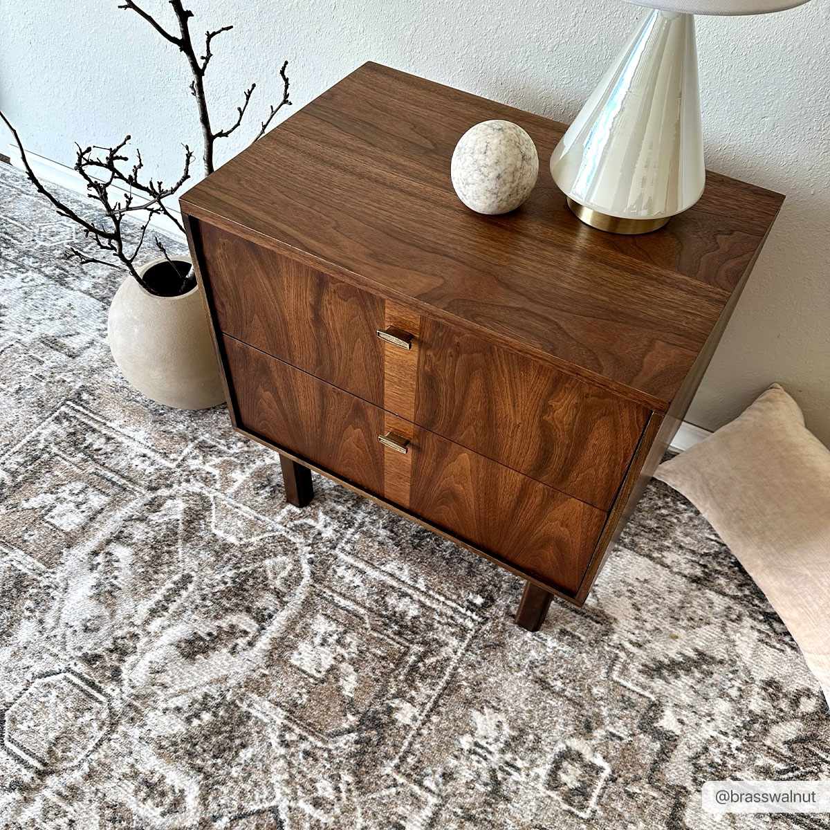 Blue Brown Hera Washable area rug
