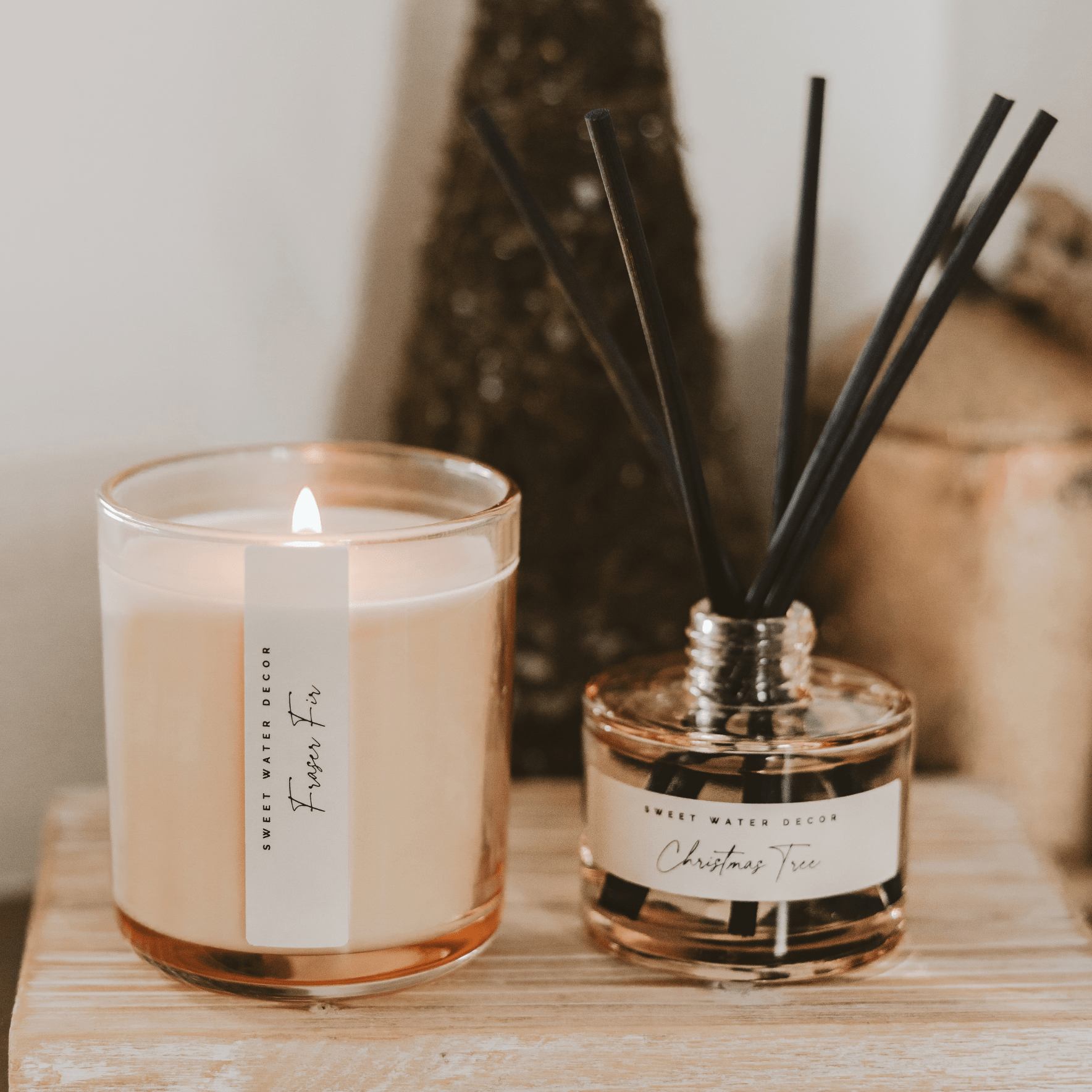 Fraser Fir Soy Candle - Tinted Glass Jar - 12 oz