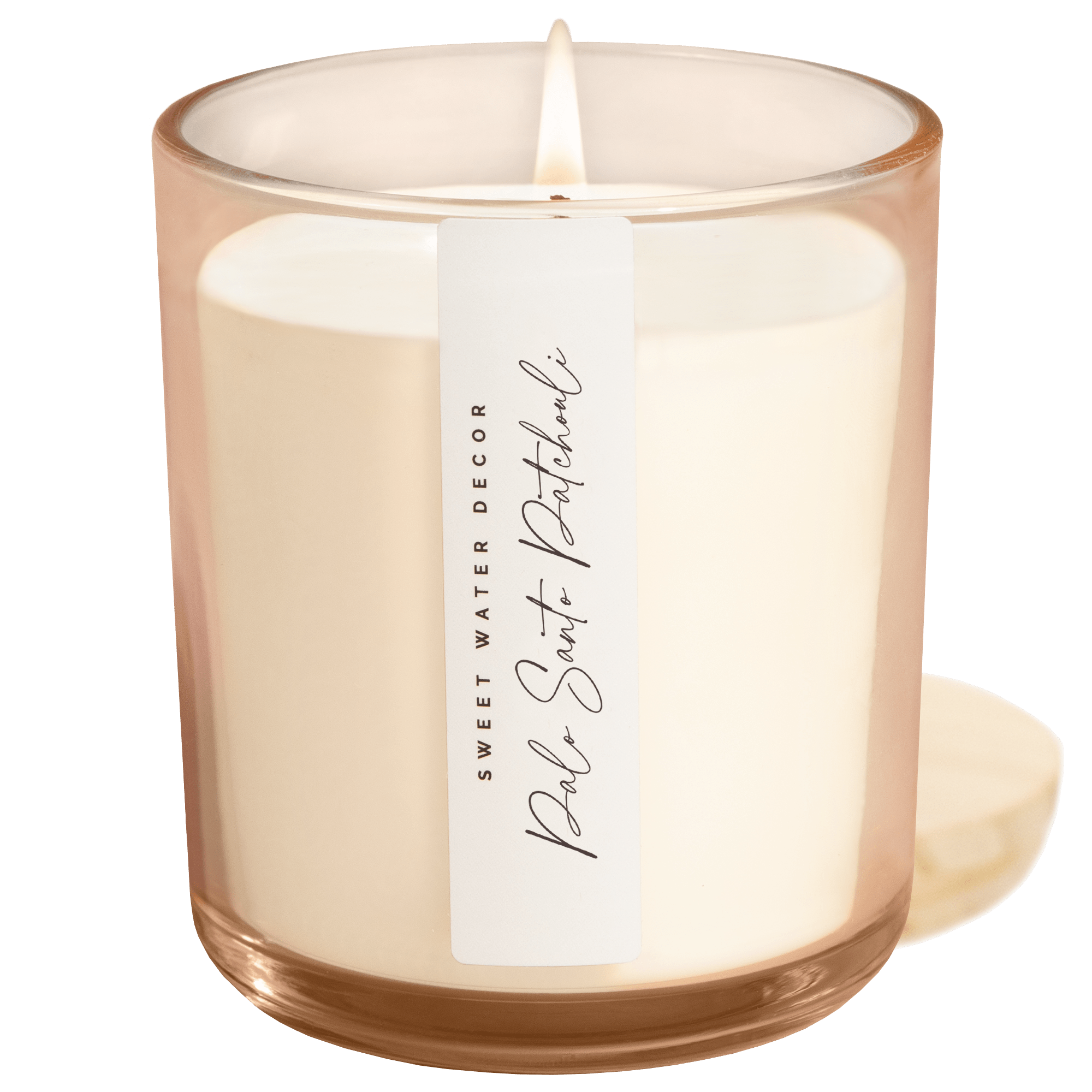 Palo Santo Patchouli Soy Candle - Tinted Glass Jar - 12 oz